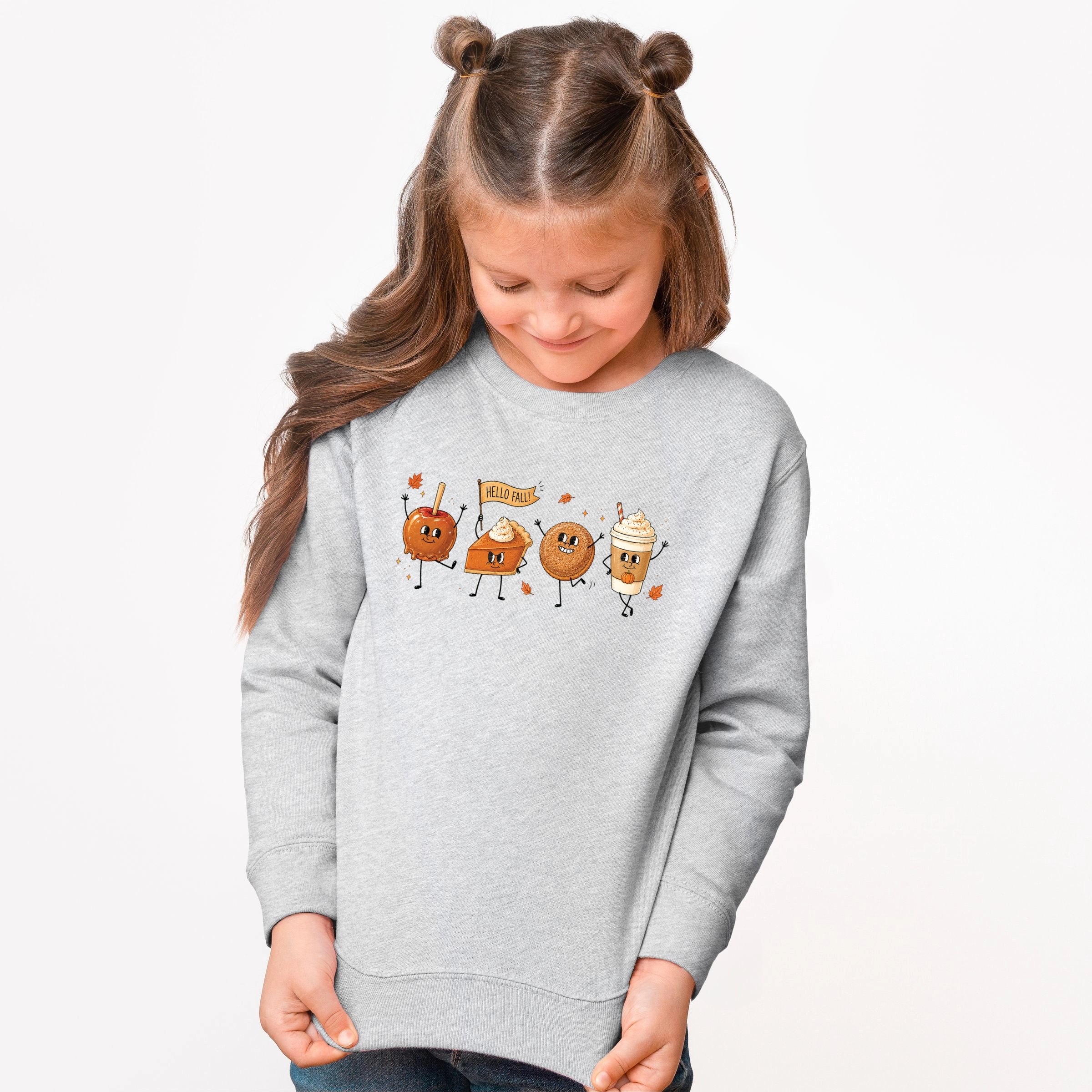 The Juniper Shop - Youth Graphic Sweatshirt Hello Fall Stick Figures