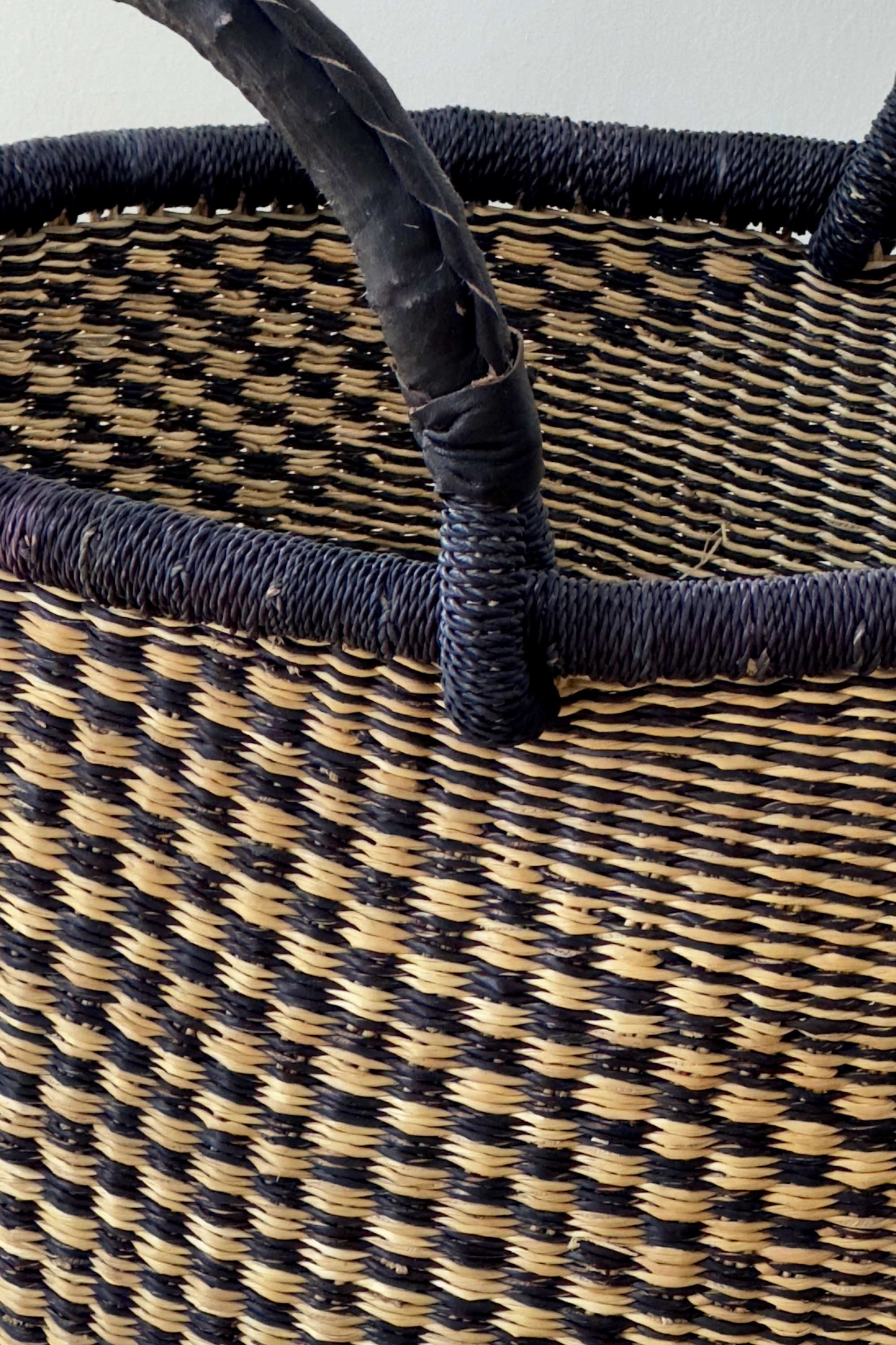 Mbare Handwoven Checkerboard Bolga Basket