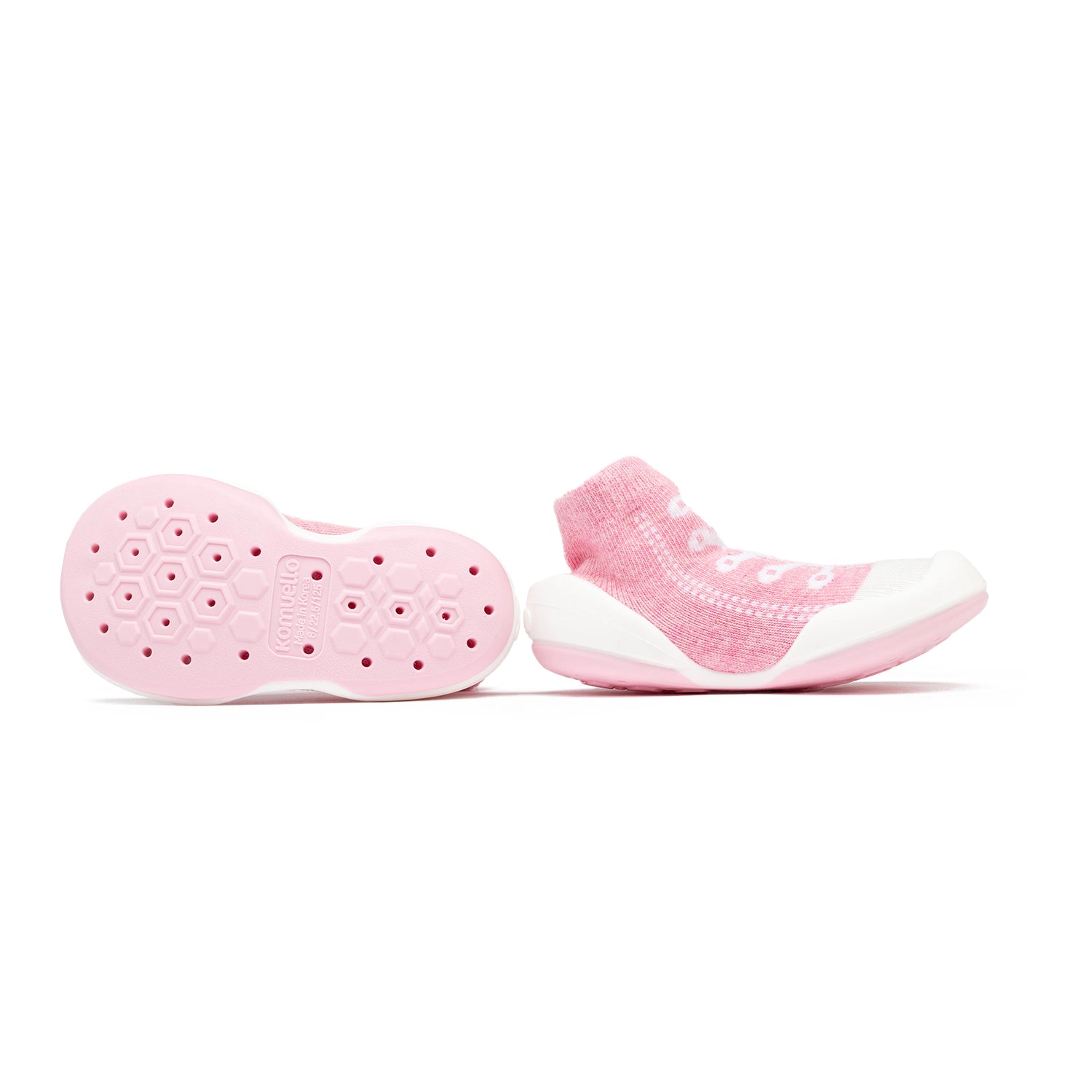 Komuello Toddler Girl First Walk Sock Shoes Sneakers - Pink