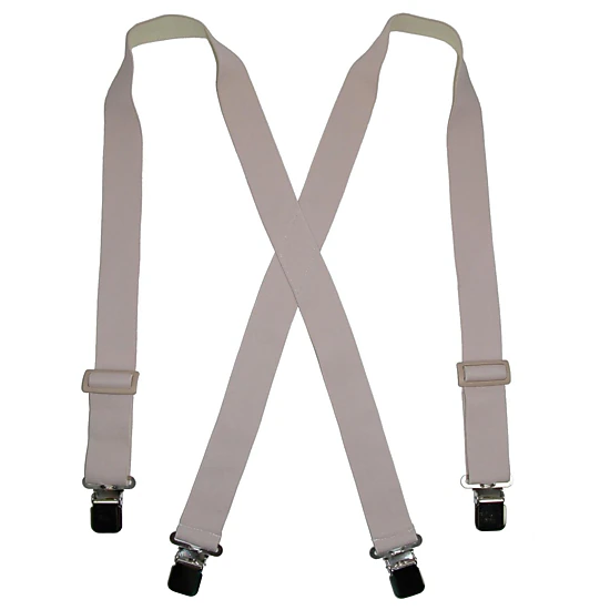 CTM® Men's Elastic Clip-End Undergarment Suspenders