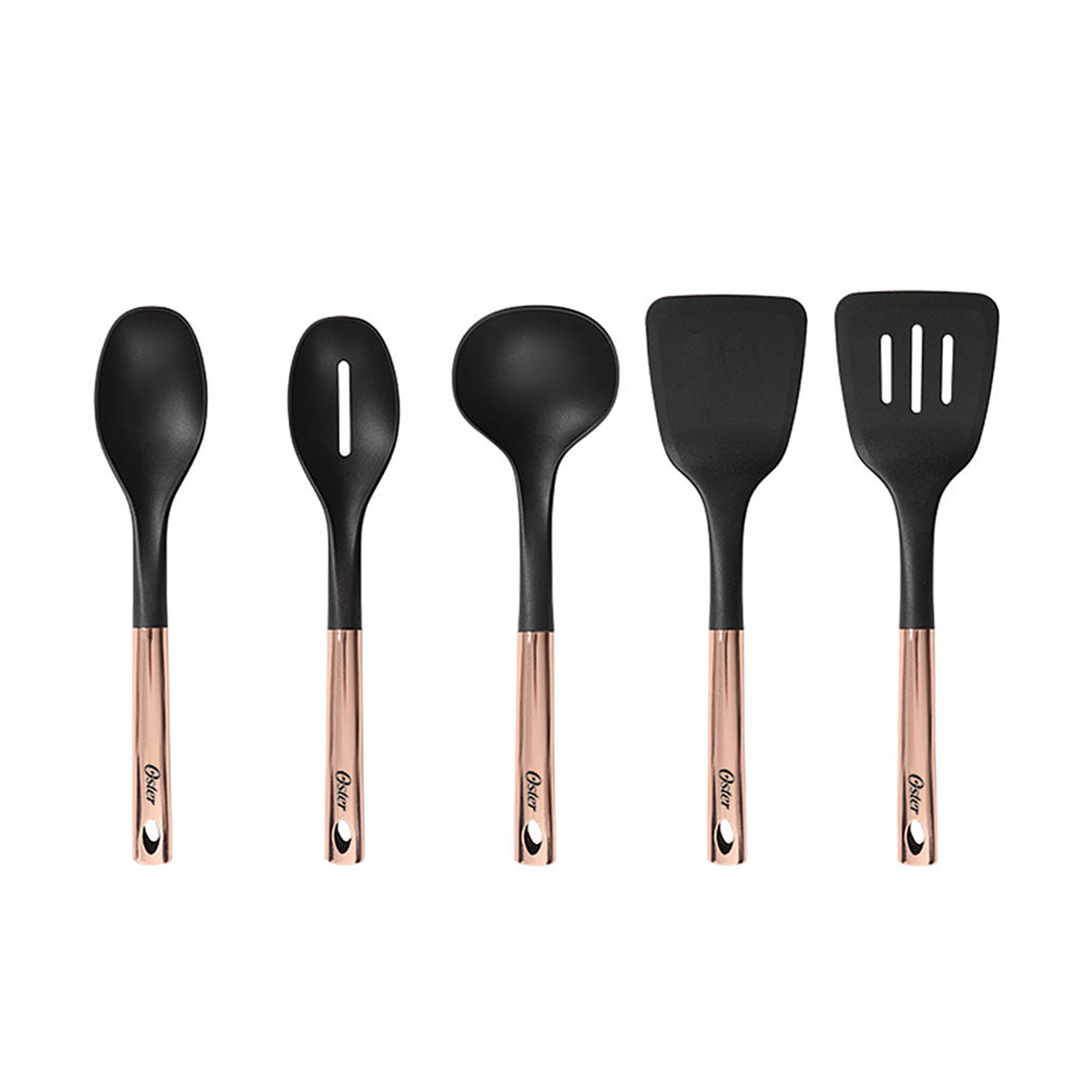 Oster Kitchen Bliss Kitchen Tools Set with Rose Gold Handle, Set of 5