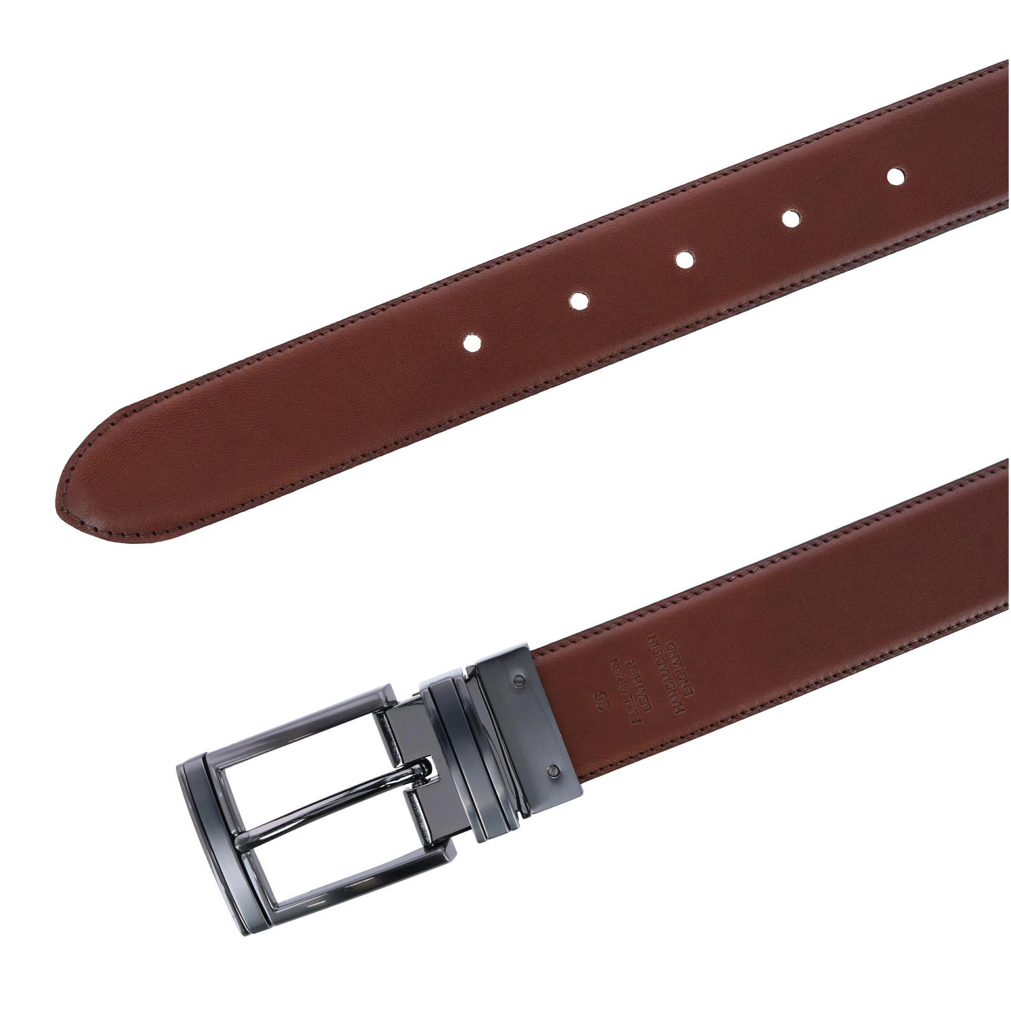 Trafalgar Men's Maverick 32mm Reversible Leather Dress Belt