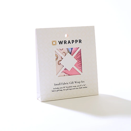 WRAPPR Reusable Fabric Gift Wrap Set with Gift Bag, Tags & Chalk Marker ...