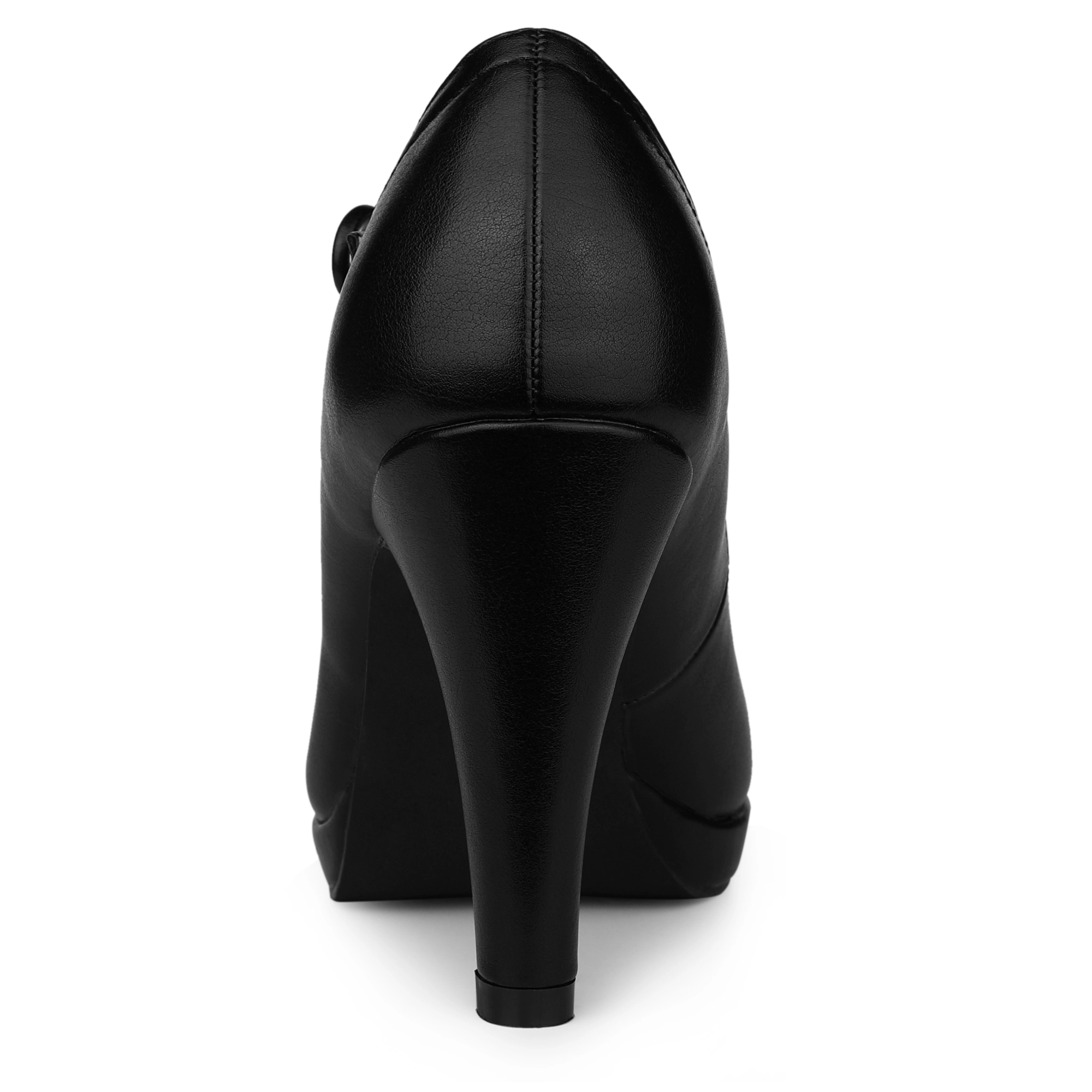 BLISSFUL STEP Women Platform Round Toe Ankle Strap Mary Jane Pump Shoes