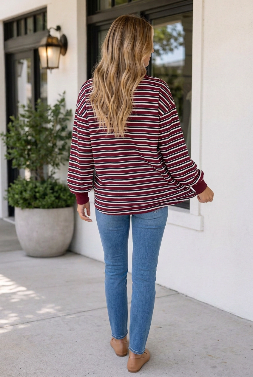 Threaded Pear Women's Karter Long Puff Sleeve Top