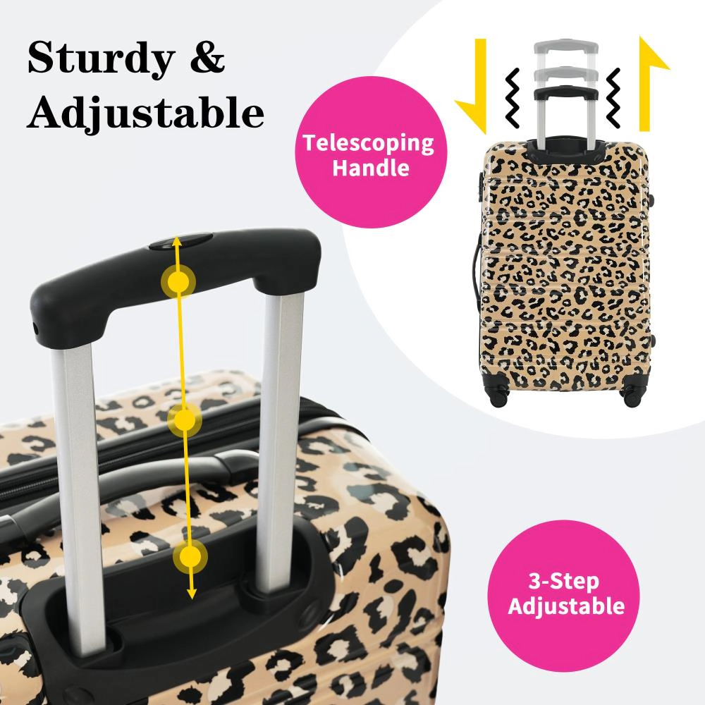Hivvago Hardshell Luggage Sets 3 pcs Spinner Suitcase with TSA Lock Lightweight-20'+24'+28' Luggages