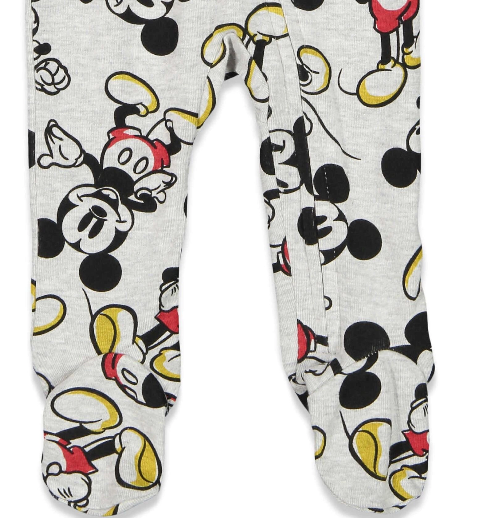 Disney Mickey Mouse Baby Boys' 2-Pack Zip-Up Footed One Piece Coveralls