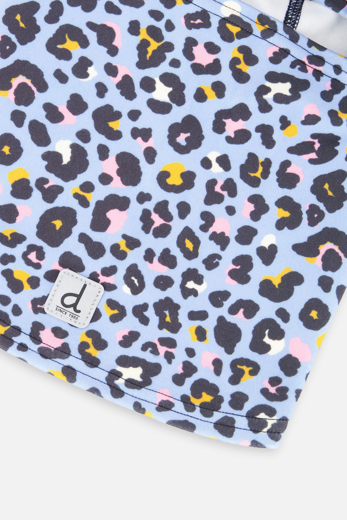 Deux par Girls Brushed Jersey Leopard Print Balaclava with Reflective Patch