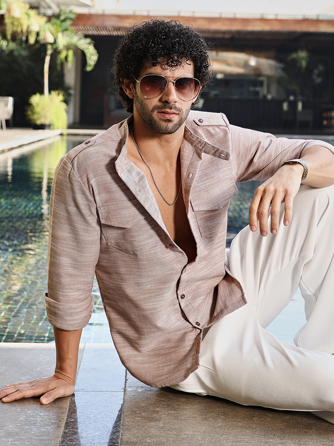 Cahoot Men's Heathered Utility-Relaxed Shirt