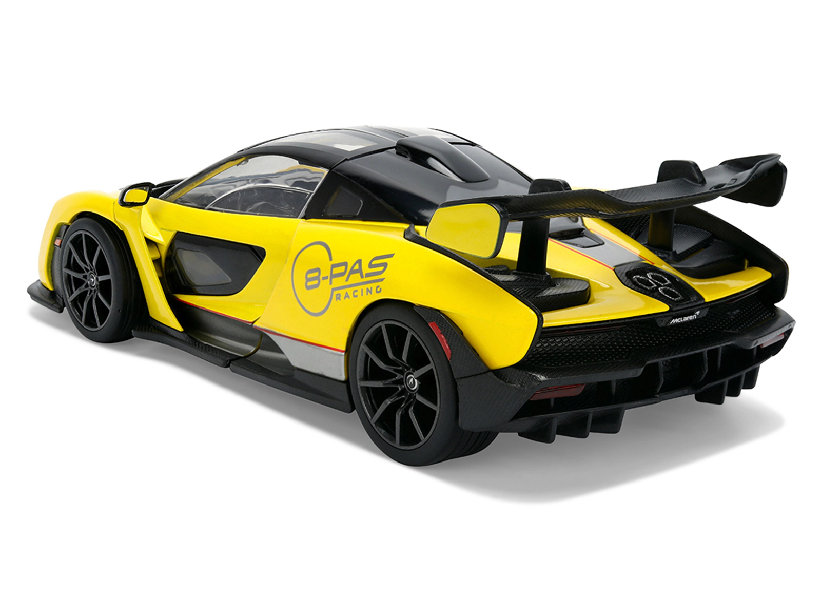 Jada McLaren Senna "8-PAS Racing" Yellow Metallic with Black Top "Hyper-Spec" Series 1/24 Diecast Model Car by Jada