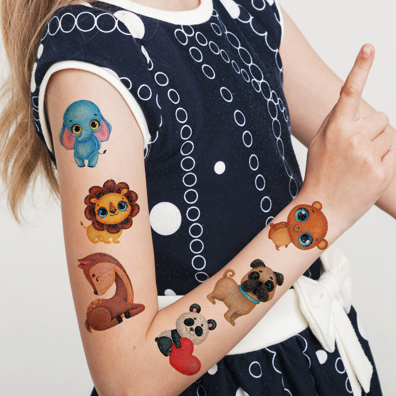 Wrapables Waterproof Glitter Temporary Tattoos, Birthday Party Favors and Supplies