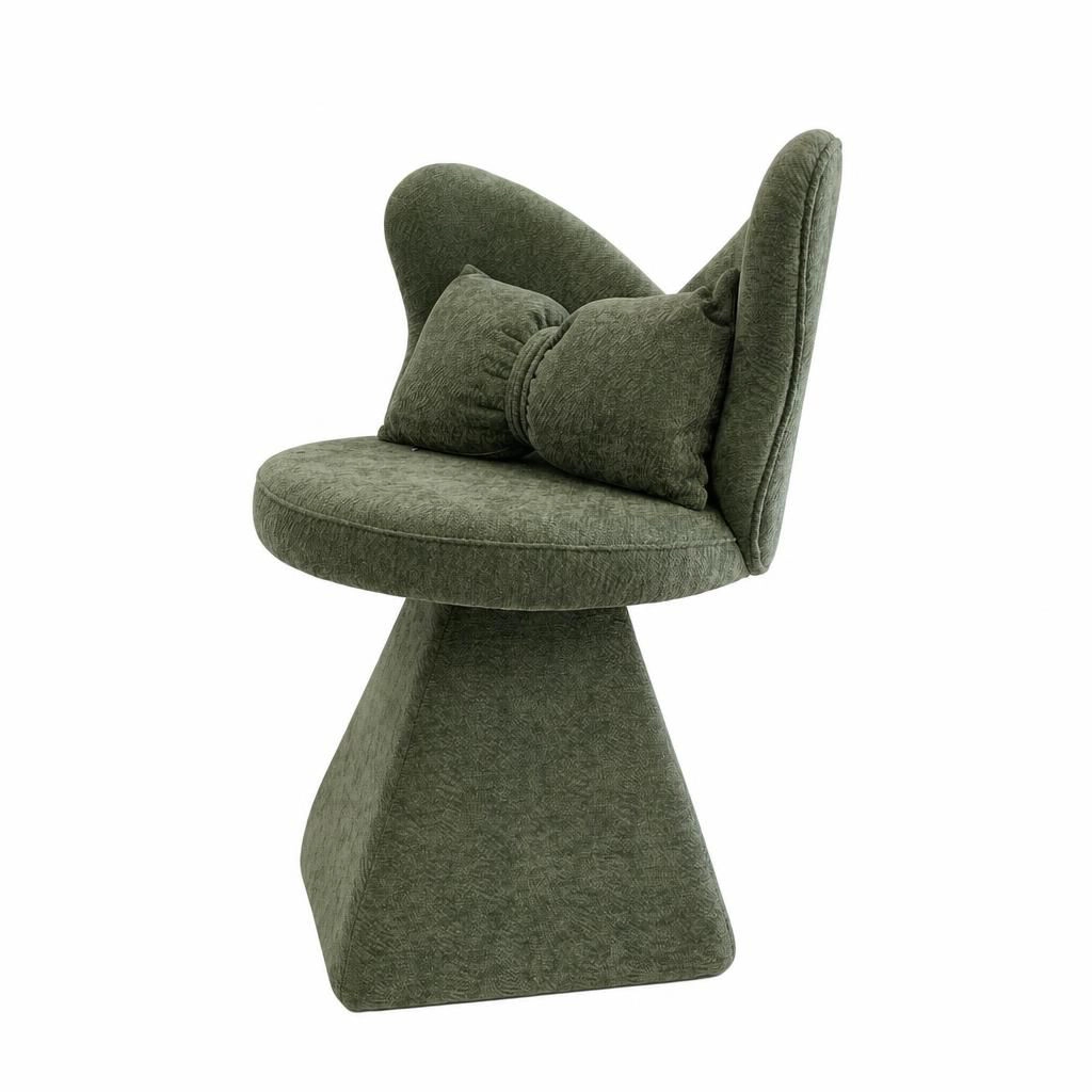 GOODSILO Compact Upholstered Fabric Accent Chair Armless Seating