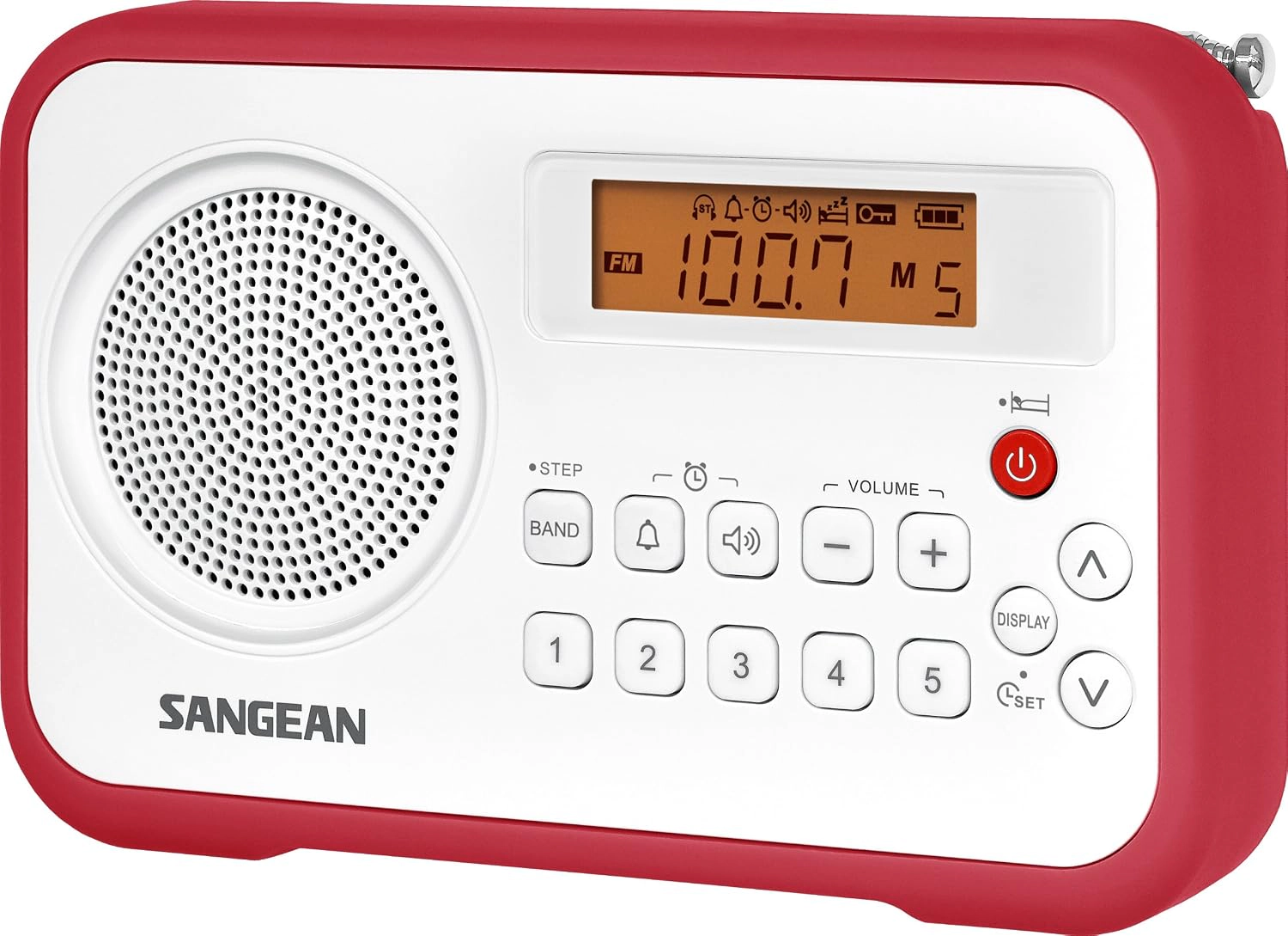SANGEAN PR-D18BK AM/FM Portable Digital Radio with Protective Bumper