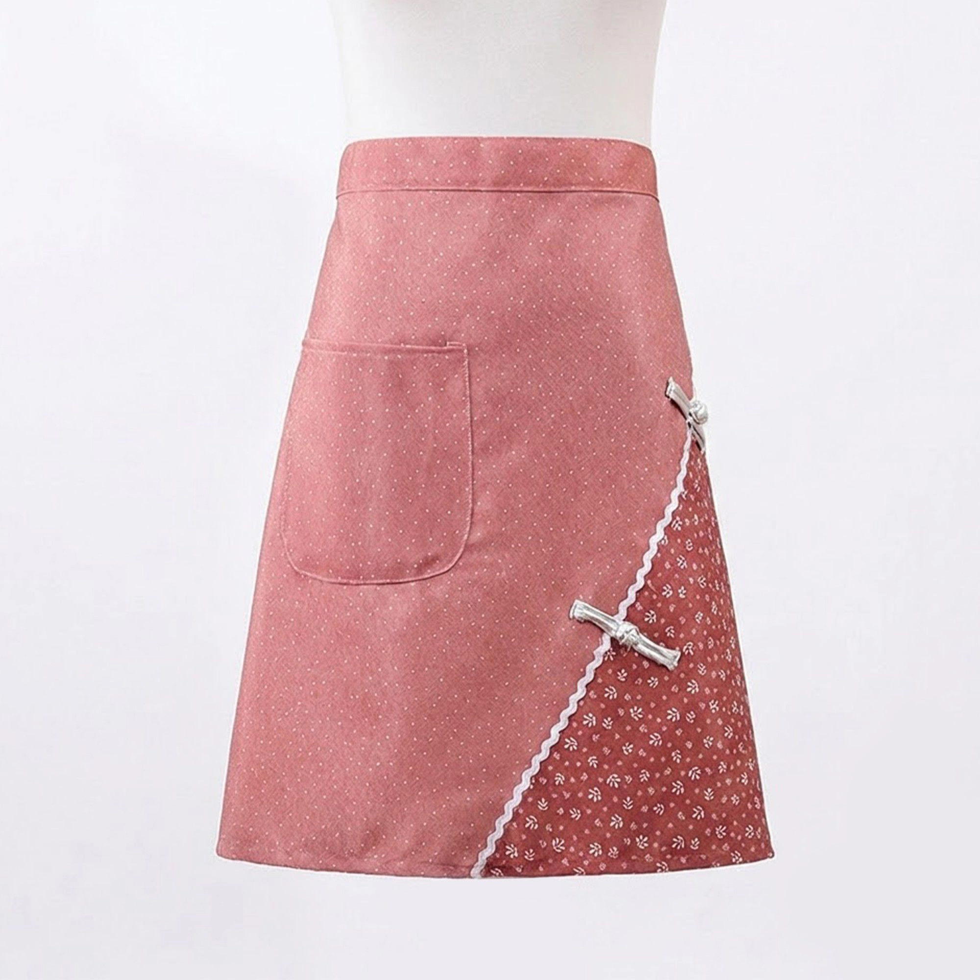 Alilang Unisex 2-Piece Printed Waist Apron Set with Pockets and Tie Closure