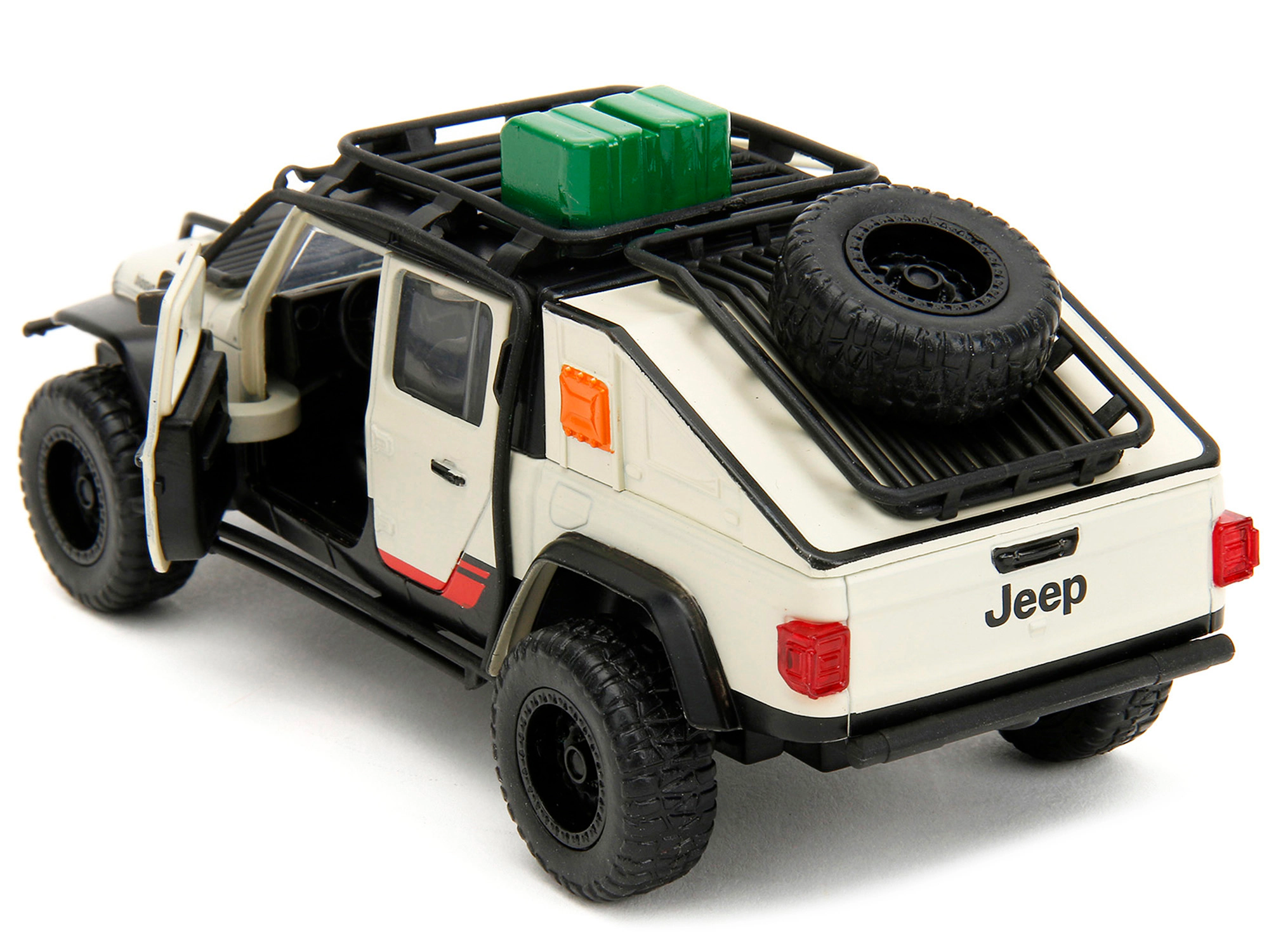 Jada Jeep Gladiator Pickup Truck with Equipment Shell Beige with Graphics "Biosyn Genetics" "Jurassic World