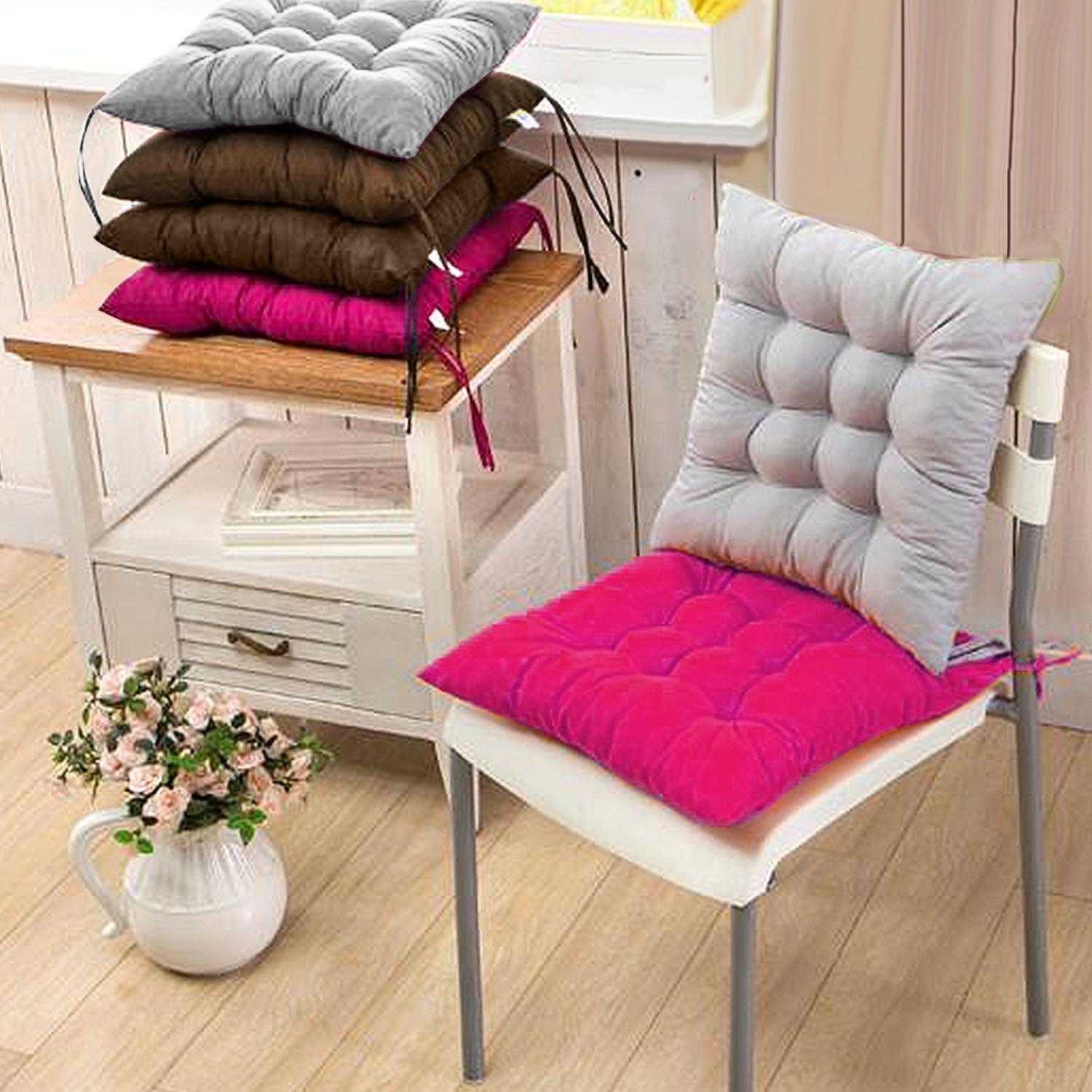 GBruno Soft Tie-On Square Chair Cushion Pads