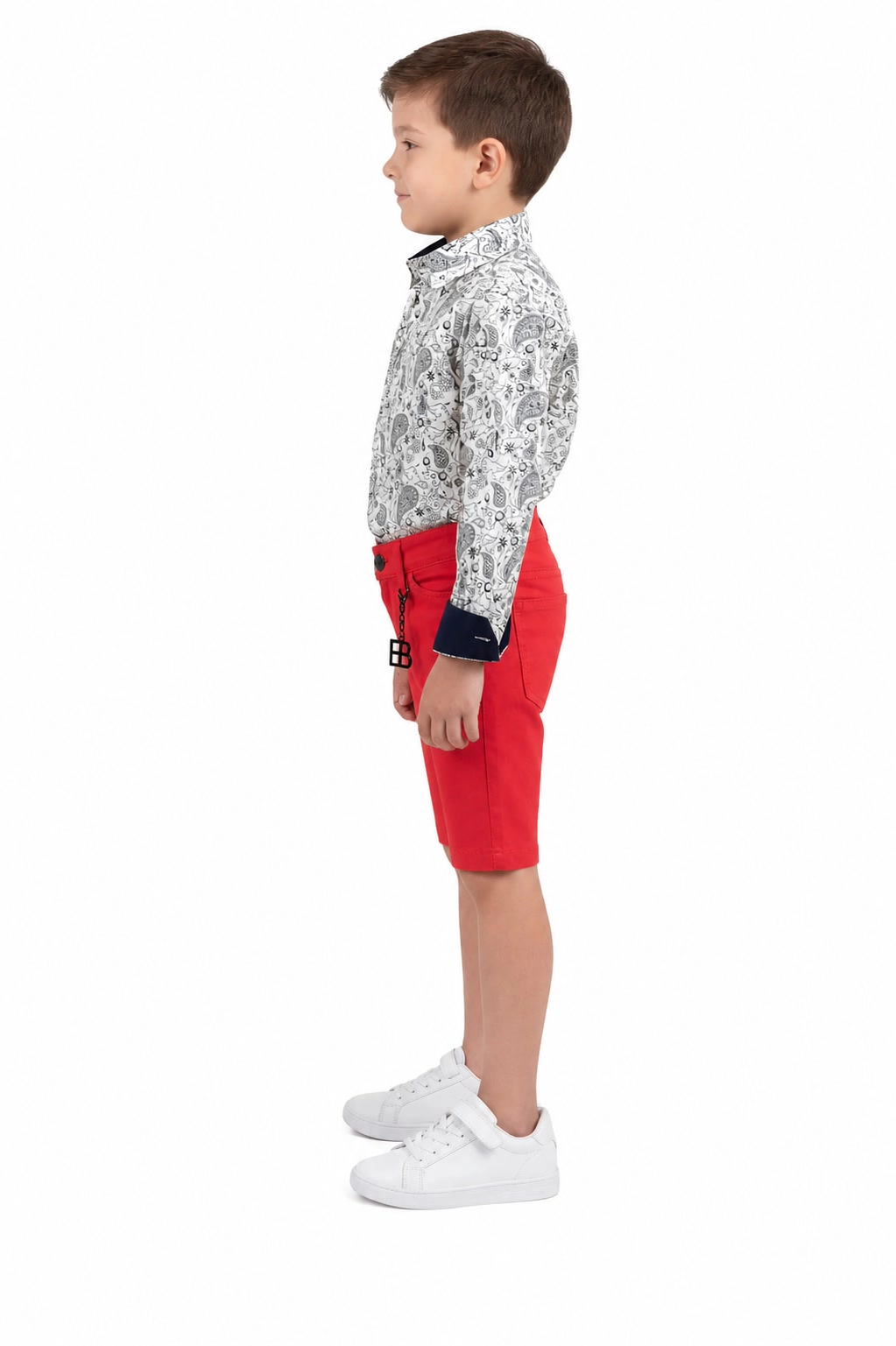 Elie Balleh Boys Slim Fit Cotton Twill Short Pants