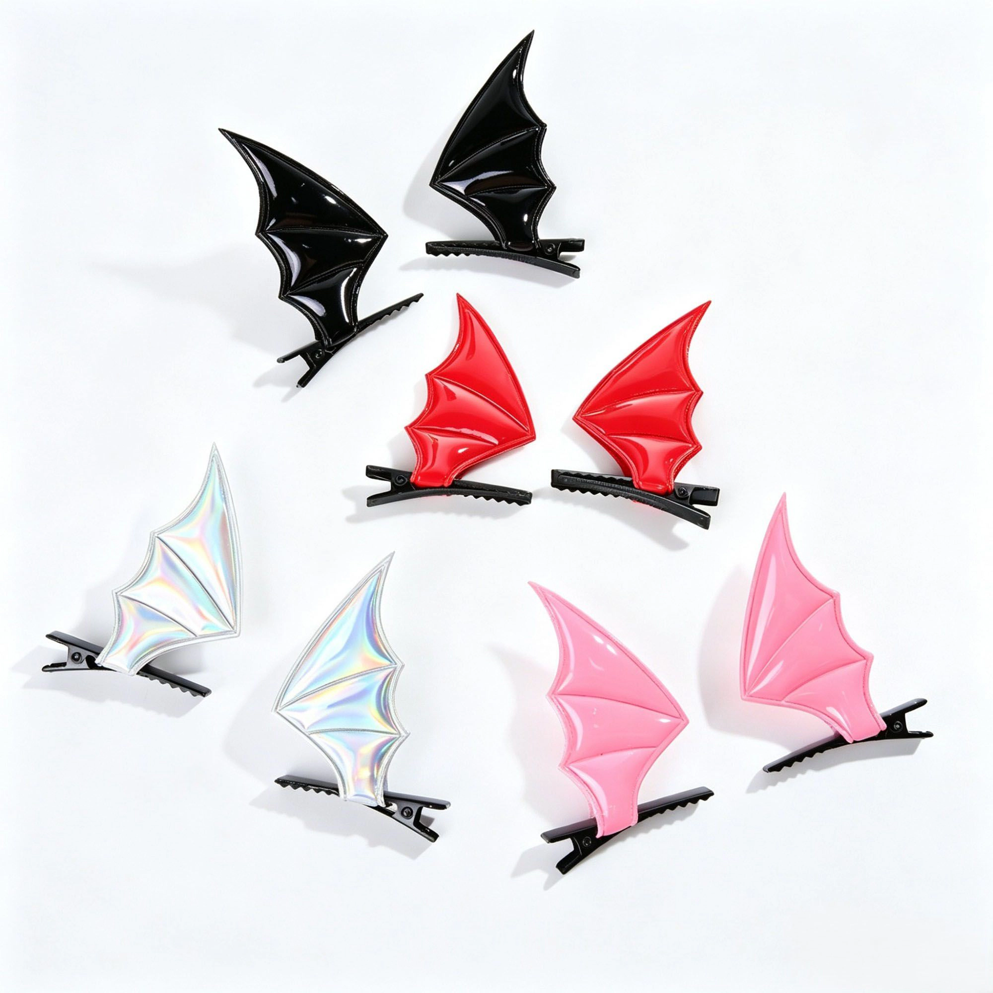 Alilang Women's 8-Piece Halloween Bat Wing Costume Hair Clip Set