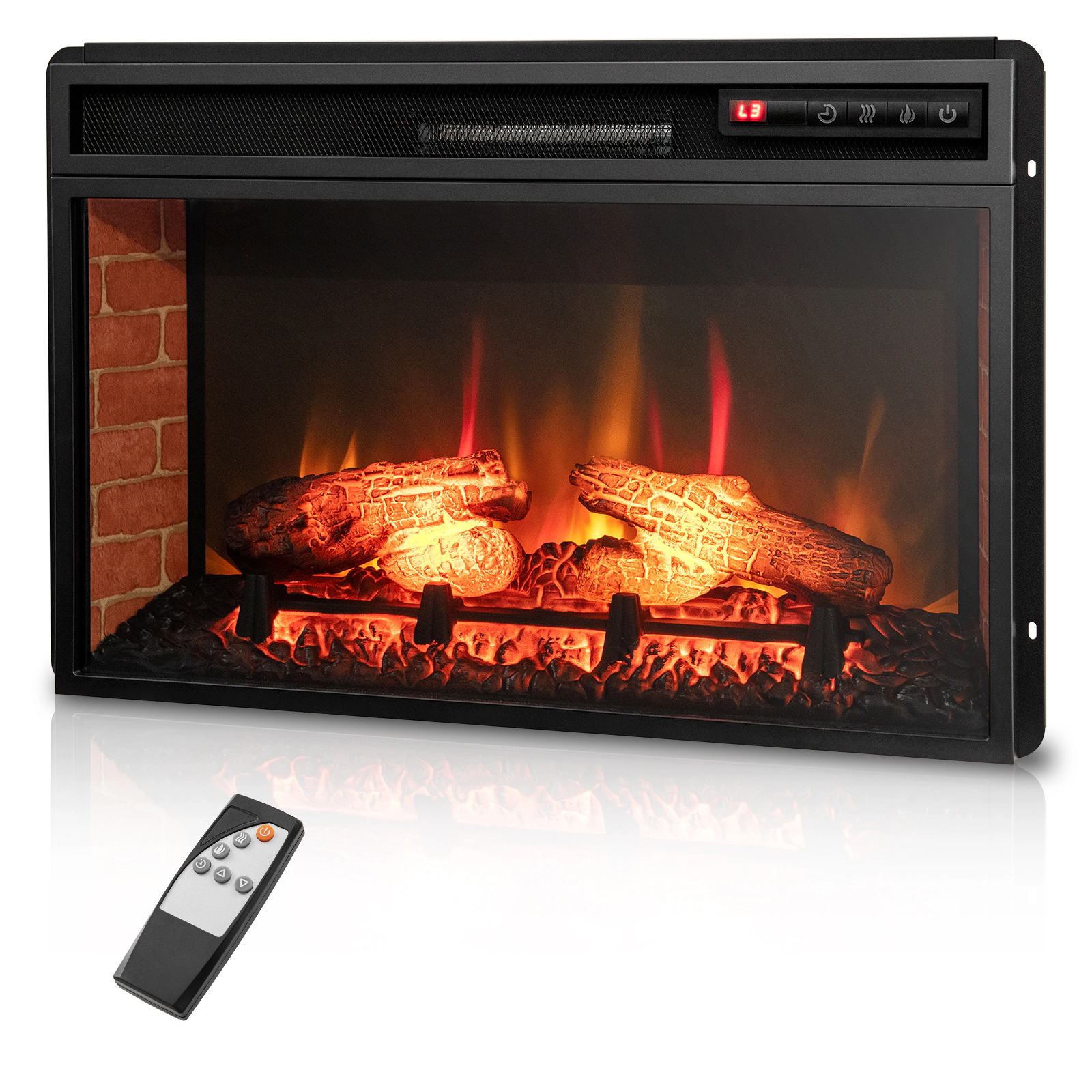 SlickBlue 27-Inch Electric Fireplace Insert with 3D Flames