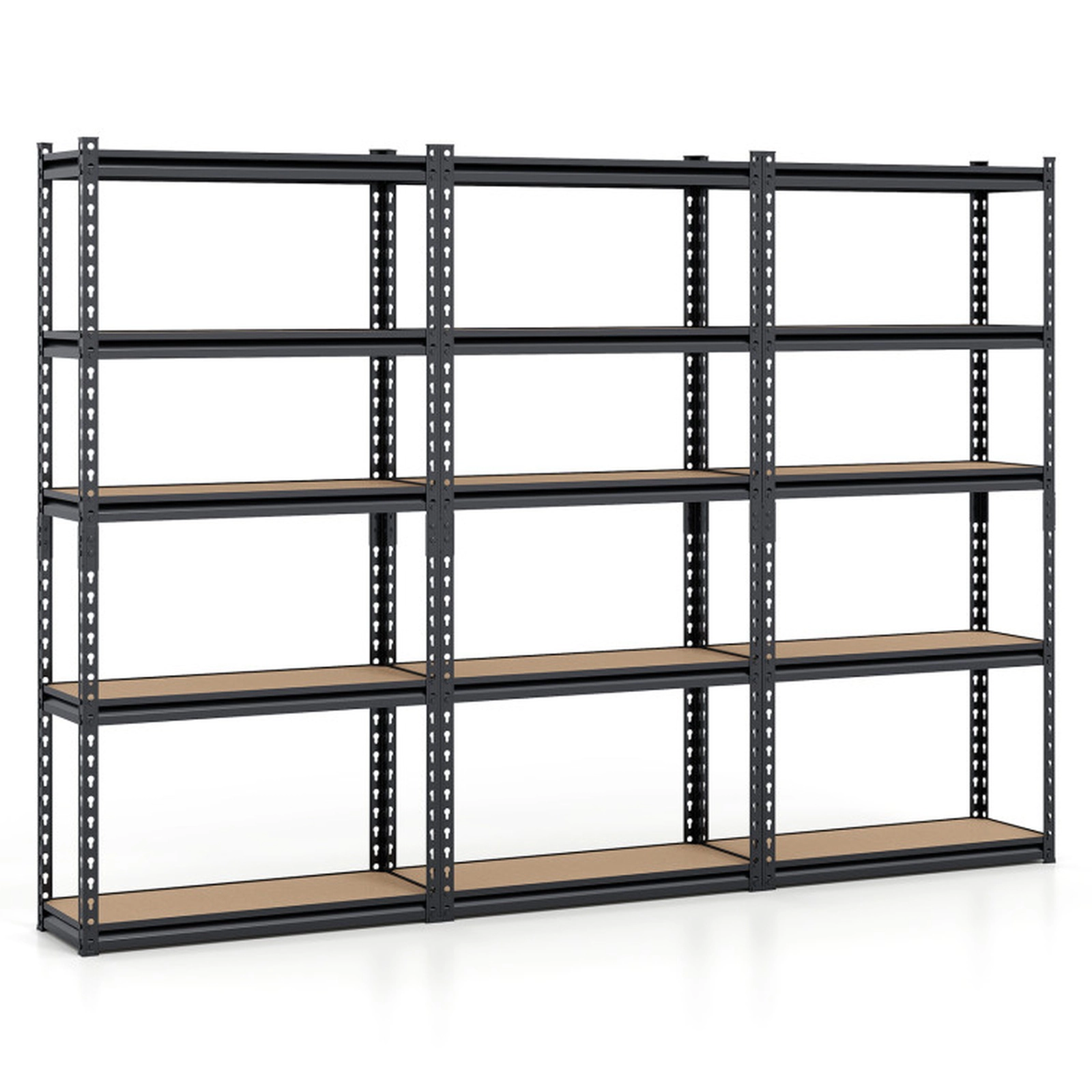 SUGIFT 5-Tier 2200-lb Capacity Heavy Duty Metal Storage Shelves with MDF Decks and Anti-Toppling Kits