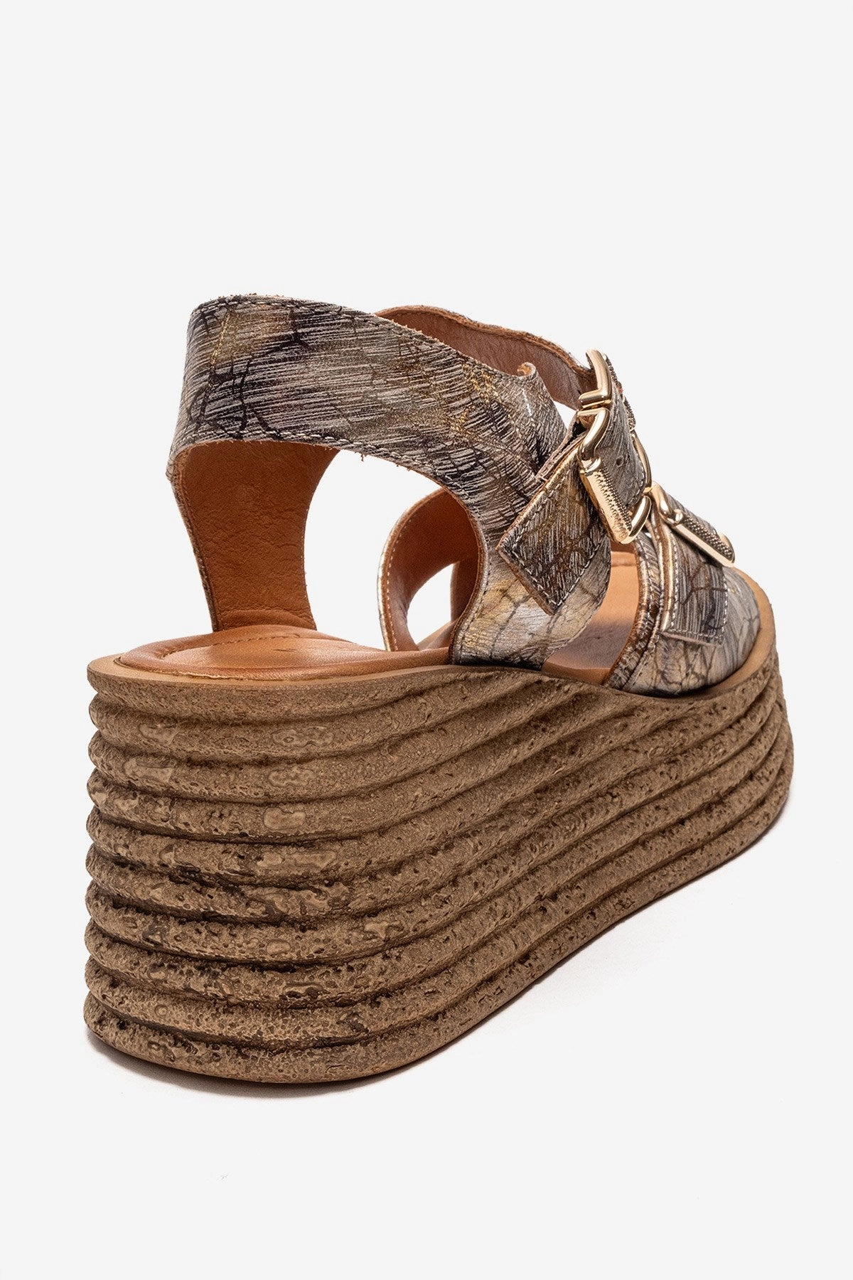 Forever & Always Womens Mirette Leather Platform Sandals