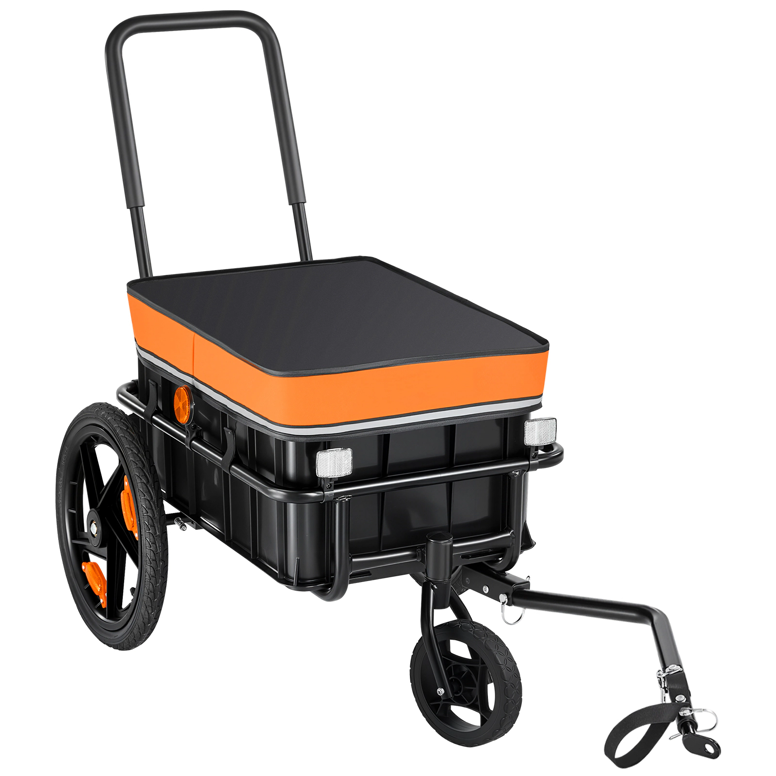 HONGGE Bike Cargo Trailer Capacity Heavy-Duty Bicycle Wagon Cart Foldable Compact Storage & Quick Release with