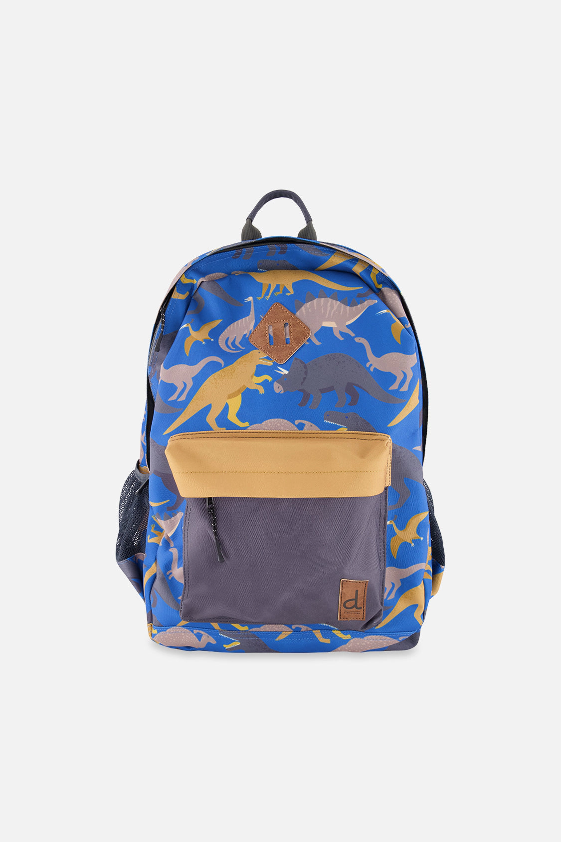 Deux par Deux Boys Dinosaur Print Two-Compartment Backpack with Padded Laptop Sleeve