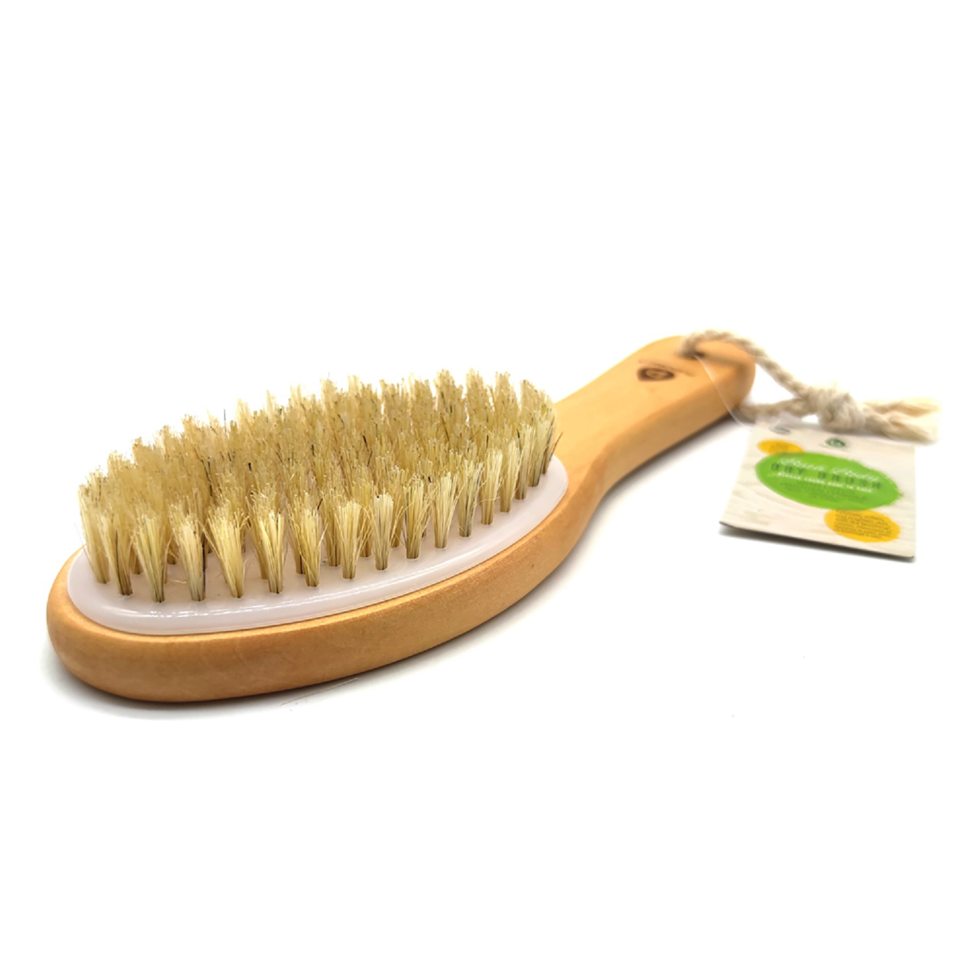 Pursonic Unisex Eco-Friendly Exfoliating Bamboo Bath Body Brush with Long Lotus Wooden Handle