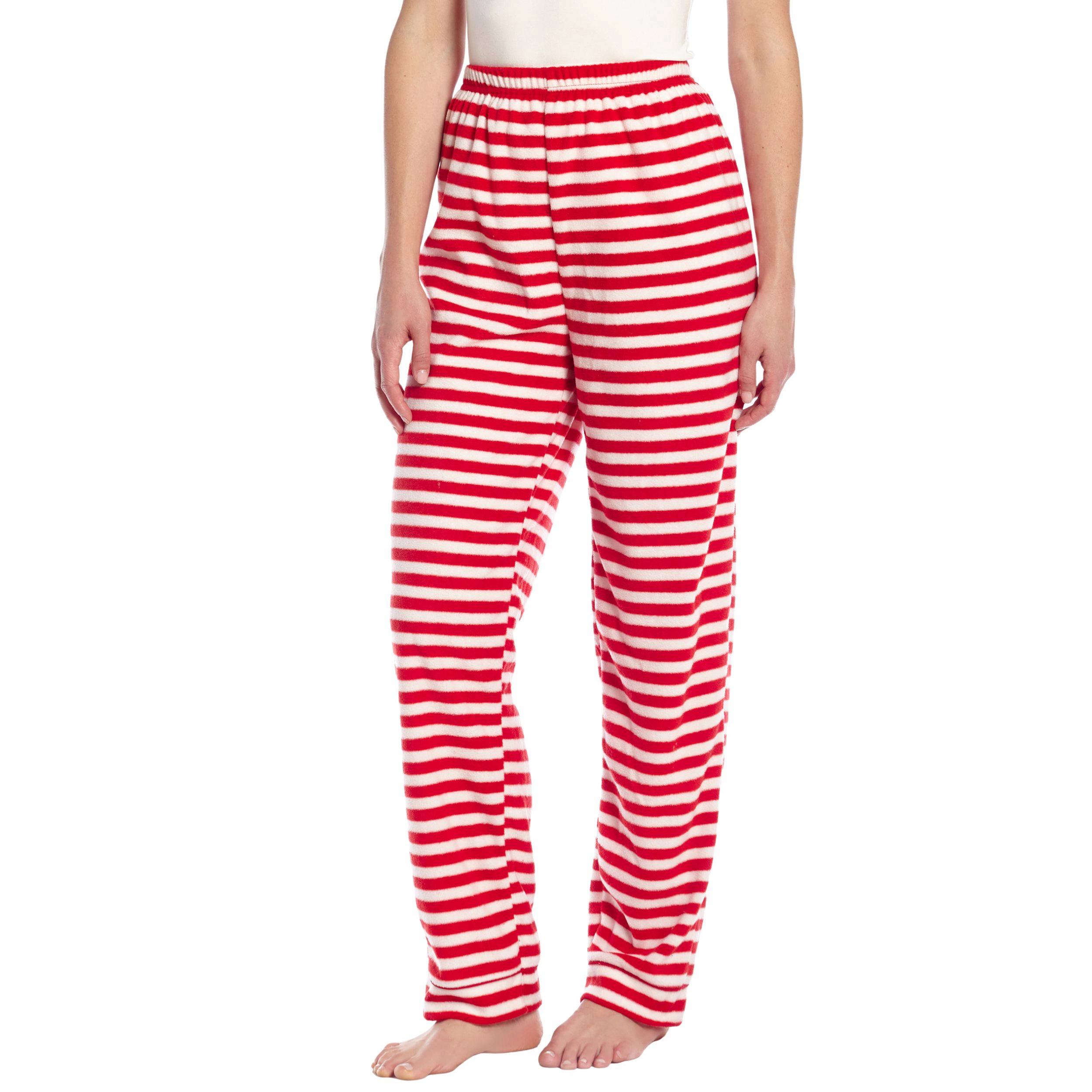 Leveret Women's Holiday Striped Fleece Pants