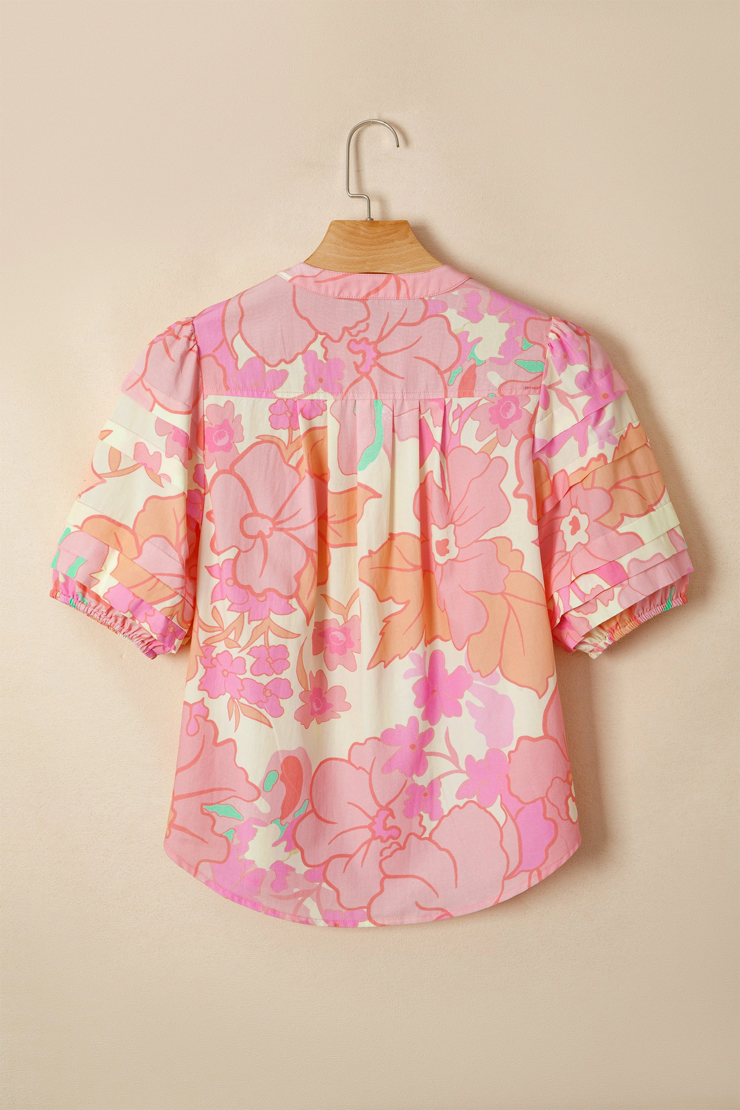 Threaded Pear Brianna Pintuck Short Sleeve Shirt