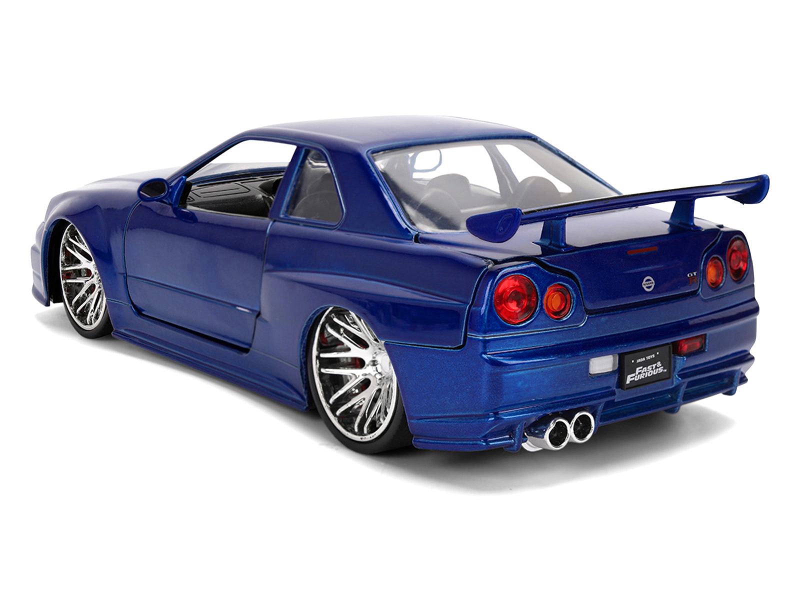 Jada Brian's Nissan Skyline GT-R (R34) RHD (Right Hand Drive) Blue Color Brush Finish 25 Years of Fast &