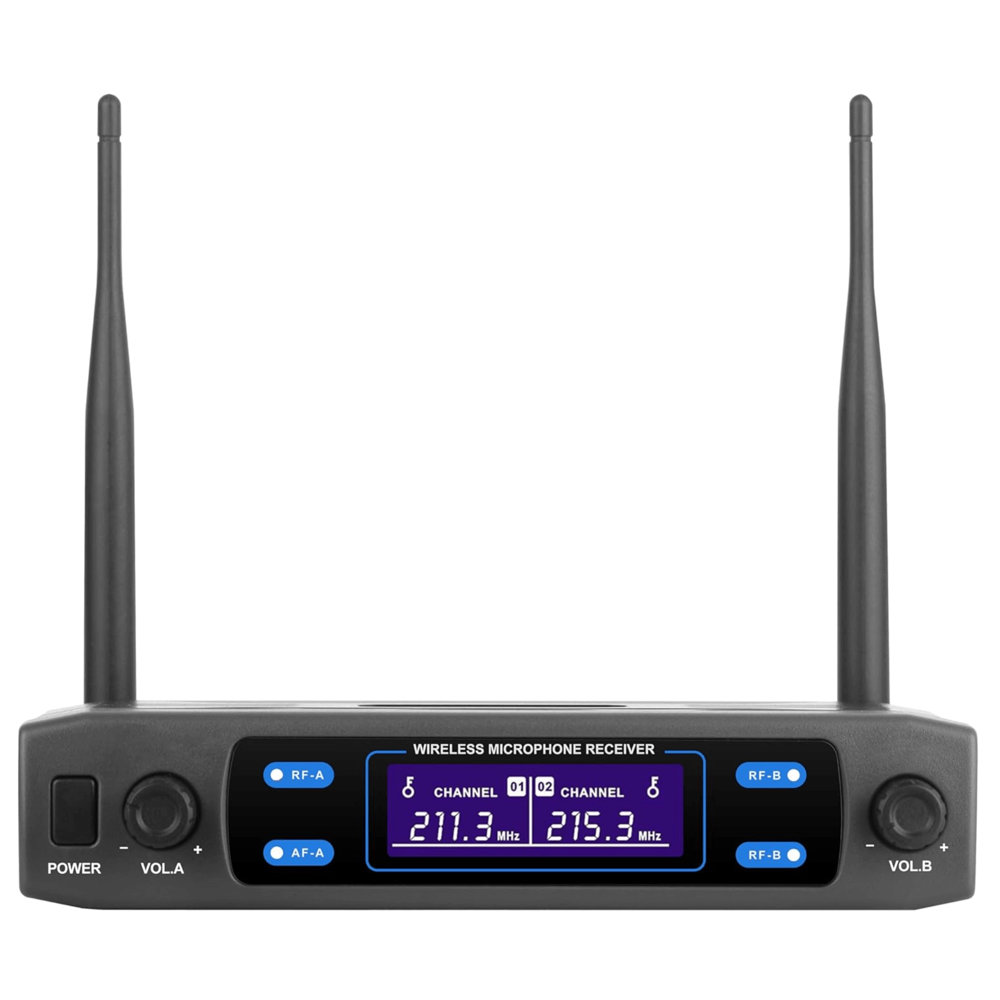 Supersonic VHF Dual Professional Wireless Microphone with Carry Case