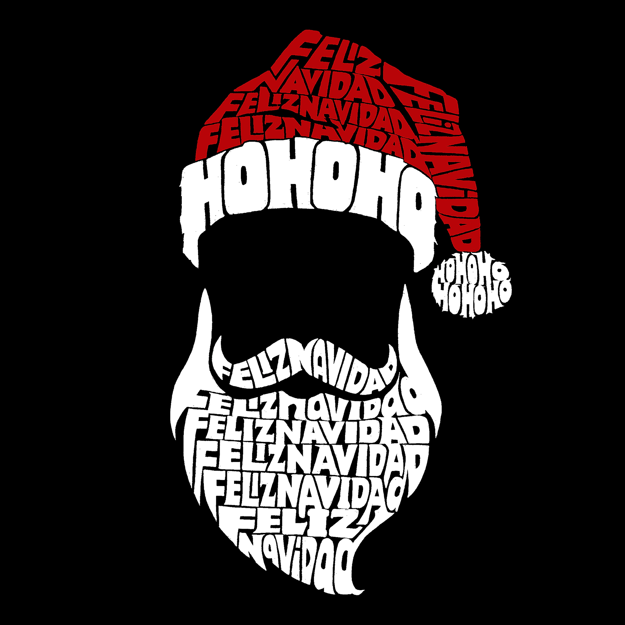 LA Pop Art Men’s T-Shirt - Feliz Navidad Santa Word