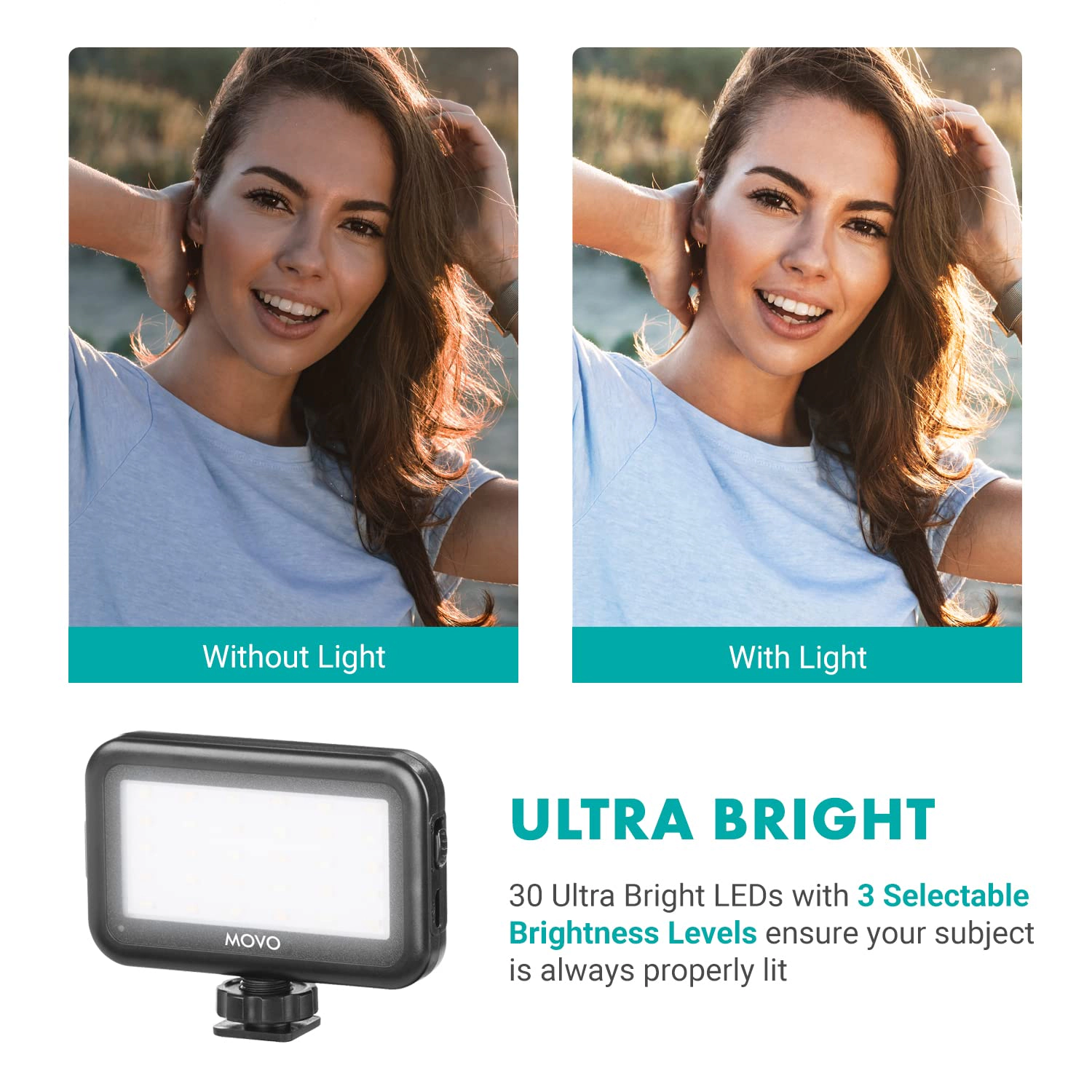 Movo uVlogger Kit for Android with Light Mic Phone Mount Tripod
