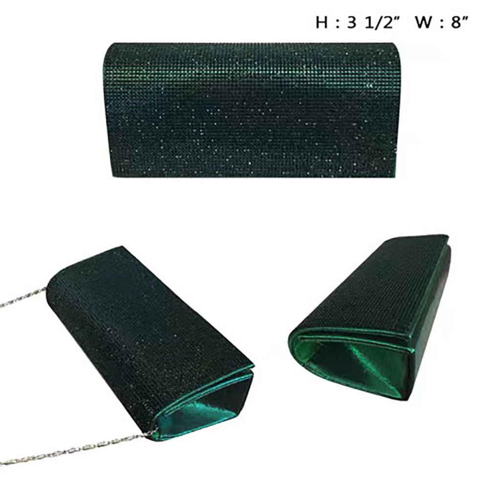 FASHNZFAB Bling Studded Box Evening Bag / Clutch / Crossbody Bag