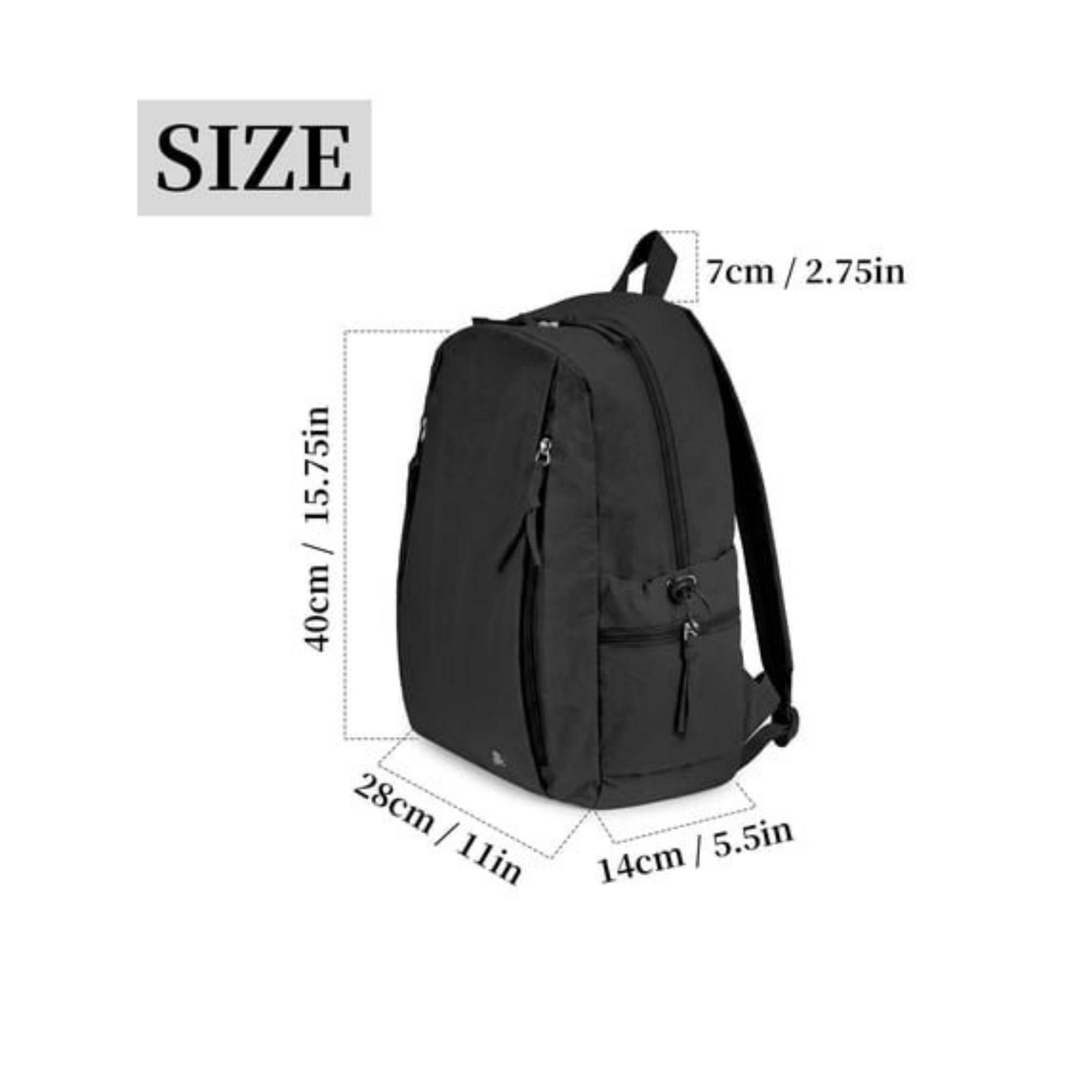 Home Collection Women’s Nylon 14 Inch Laptop Backpack with Multiple Pockets