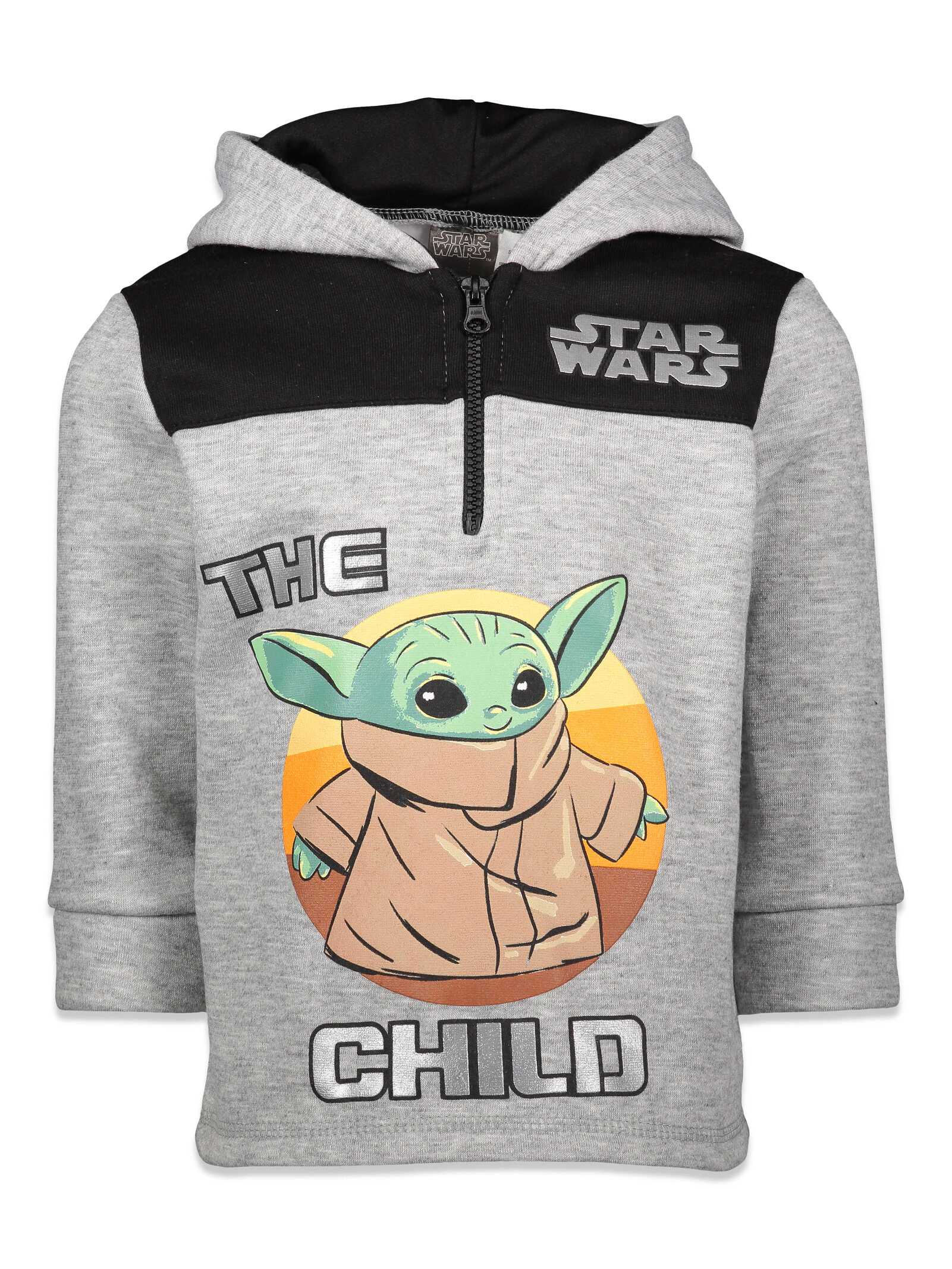 Star Wars The Mandalorian Grogu Fleece Quarter-Zip Hoodie