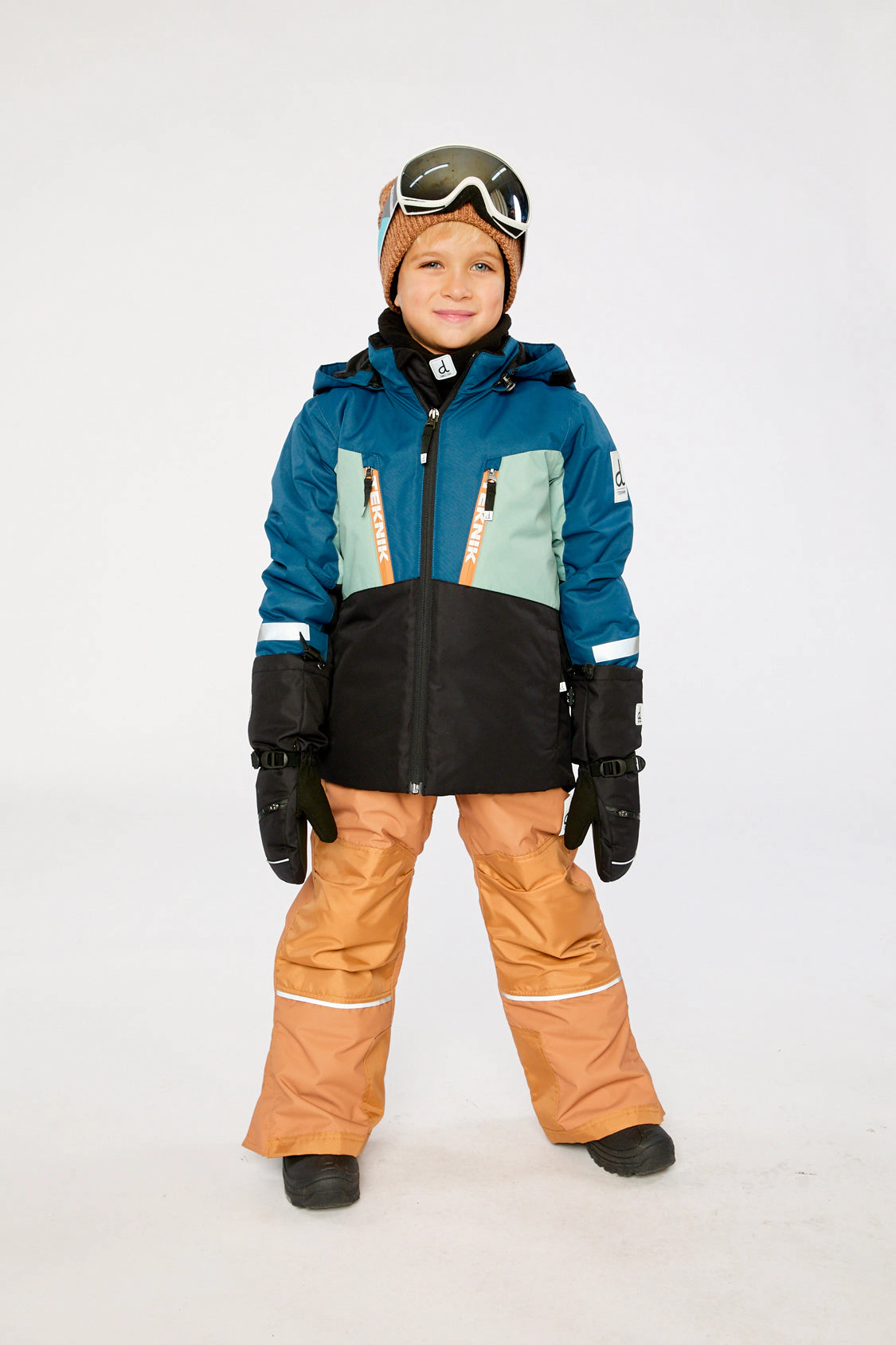 Deux par Deux Boys Two Piece Teknik Cordura-Reinforced Snowsuit with Hooded Jacket and Snow Pants