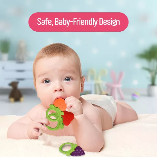 Sperric Baby Teething Toys for Newborns 0-6 Months, Textured Silicone Teethers for Infants 6-12 Months, BPA Free 3 Pack