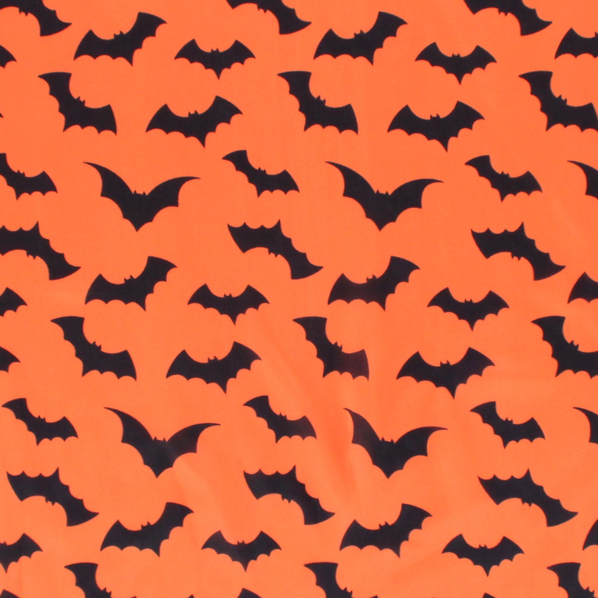 CTM Women's Halloween Bat Pattern Silky Square Scarf