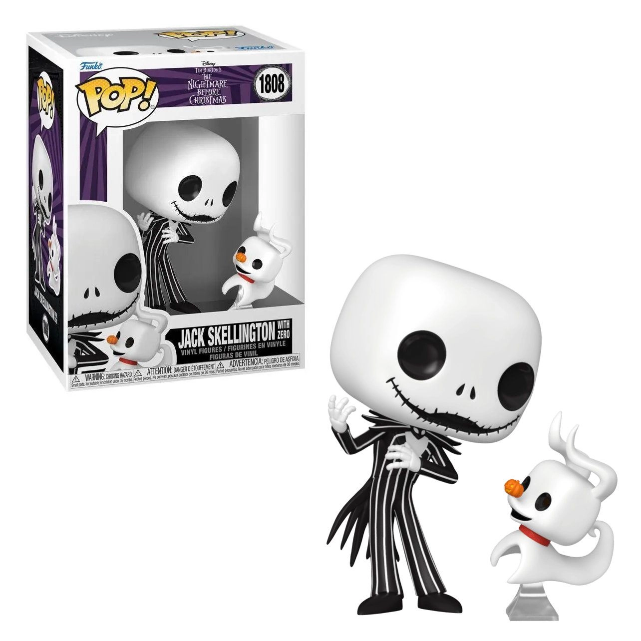 Funko Pop! Nightmare Before Christmas: Jack w Zero #1808