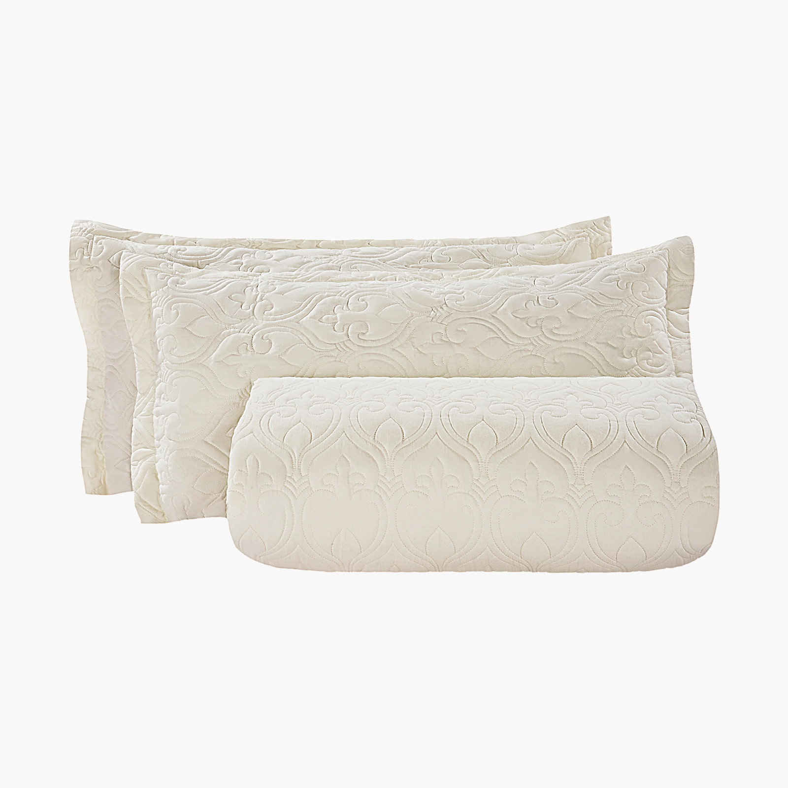 HONGGE Quilt Set, 3-Piece Lightweight Comforter, Bedding Set, Beige Bedspreads with 1 Quilt and 2 Pillow Shams