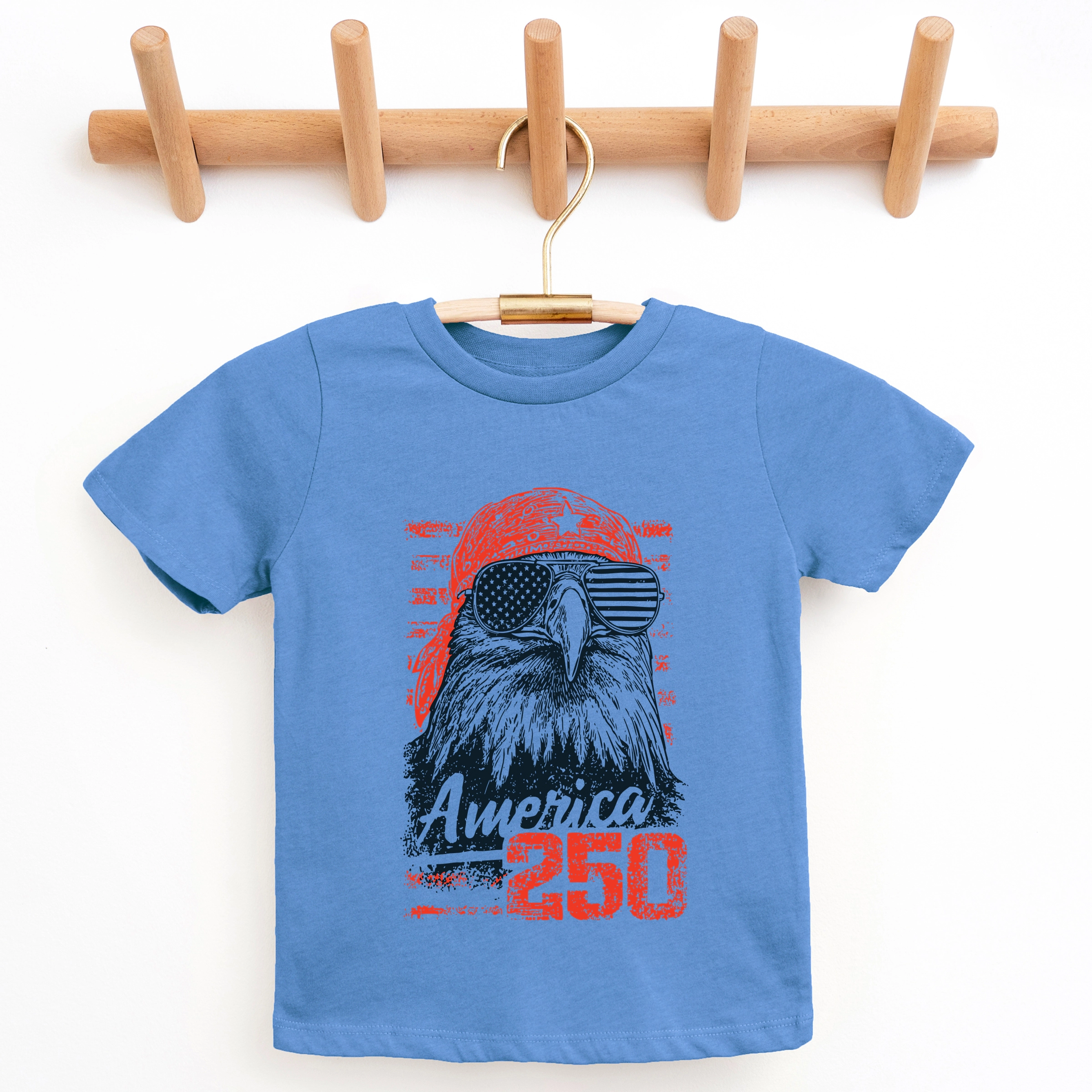 The Juniper Shop - America 250 Eagle Grunge Youth Short Sleeve Graphic T-Shirt