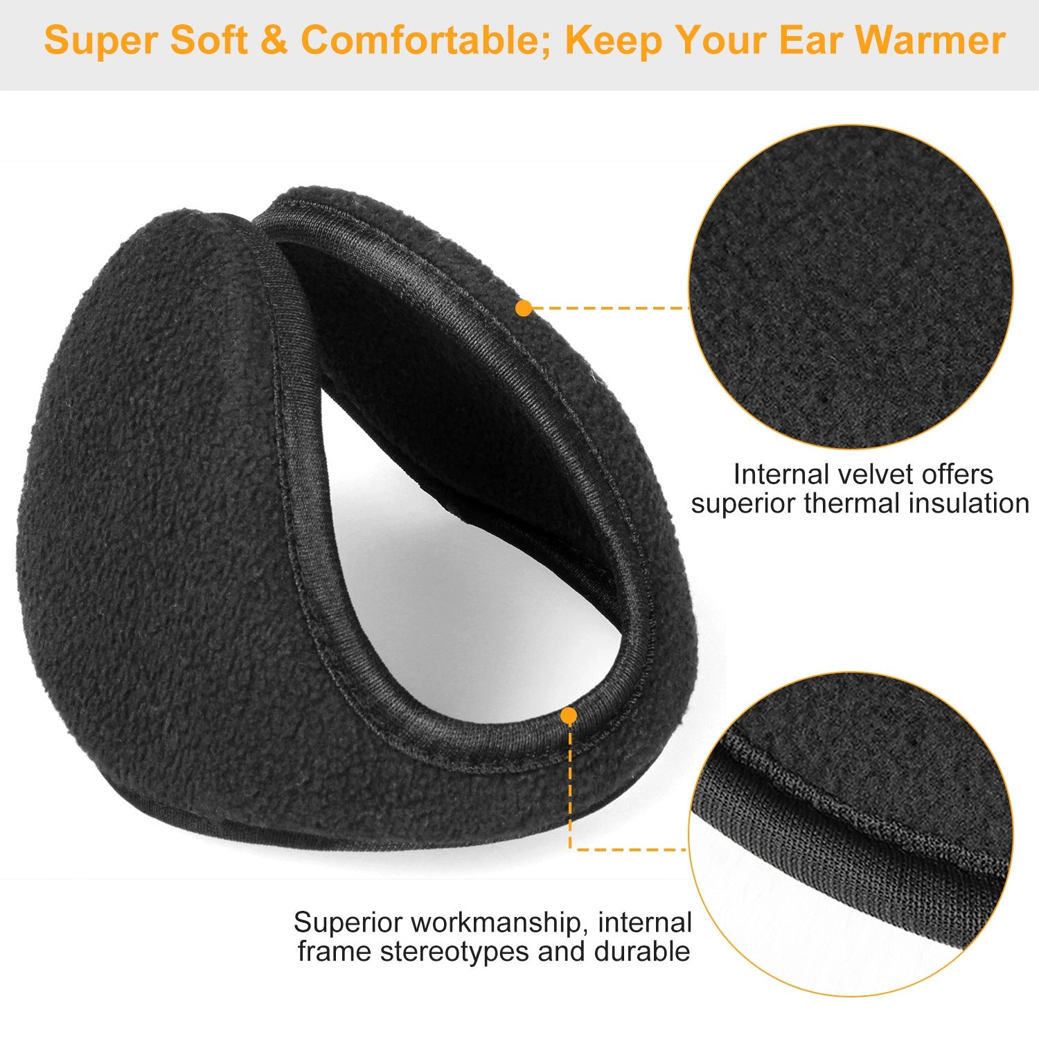 GBruno 2-Pack Behind-the-Head Ear Warmers