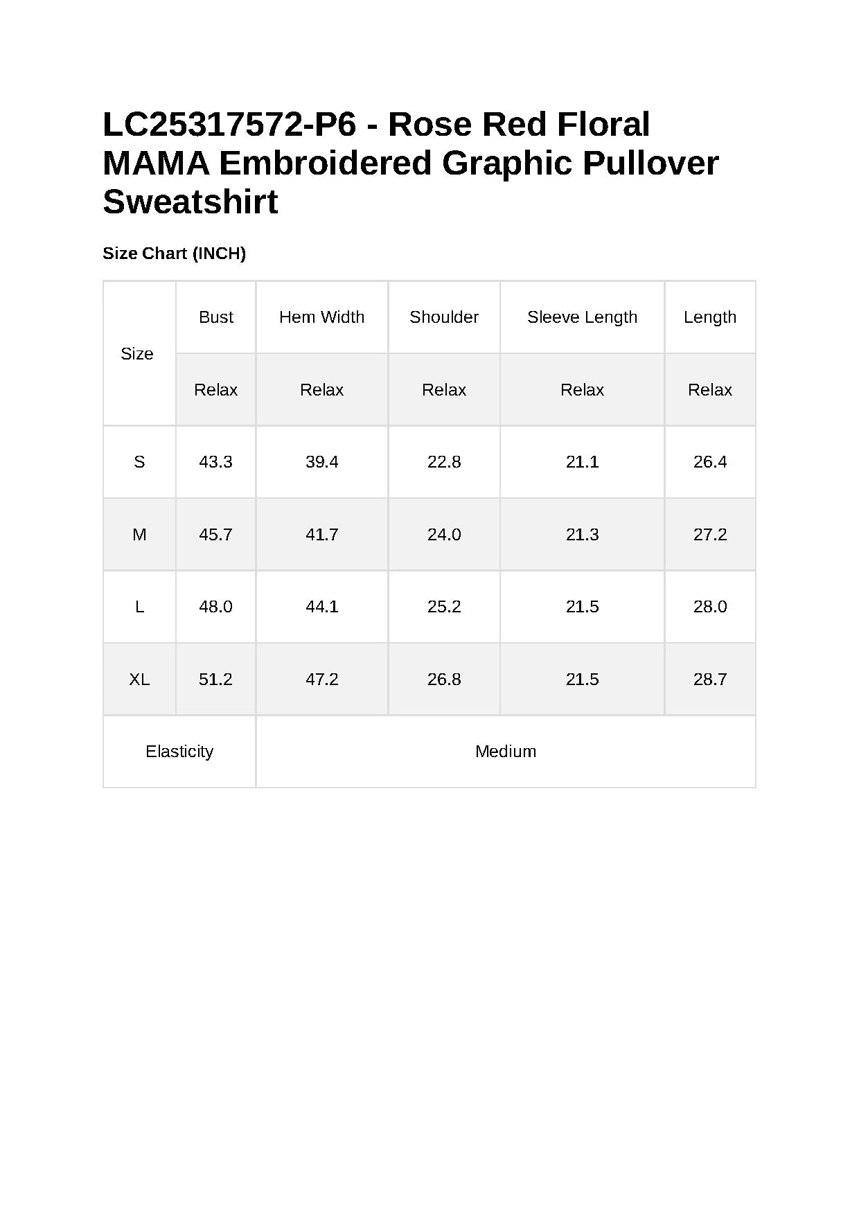 Sol Living Womens Floral MAMA Embroidered Graphic Pullover Sweatshirt