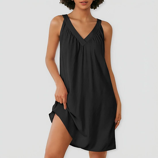 Ekouaer Nightgown for Women Sleeveless Sleepwear