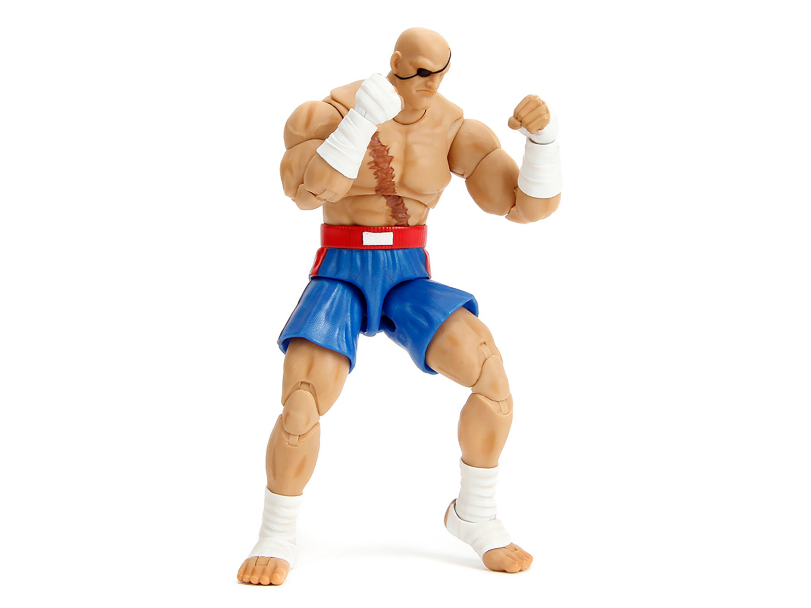 Jada Sagat 7.5" Moveable Figure with Accessories and Alternate Head and Hands "Ultra Street Fighter II: The