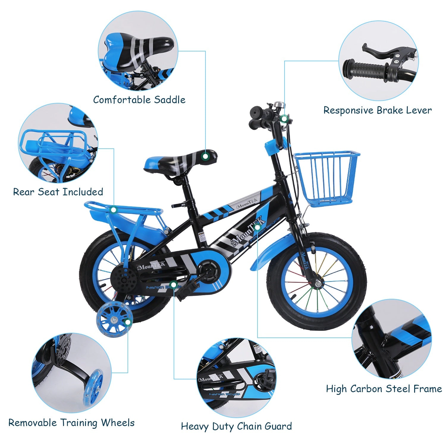 GBruno 12 Kids' Bike With Training Wheels