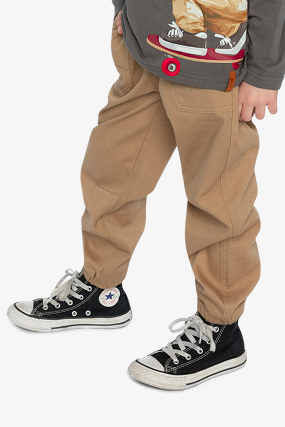 Deux par Boys Stretch Canvas Patch Pocket Jogger Pants