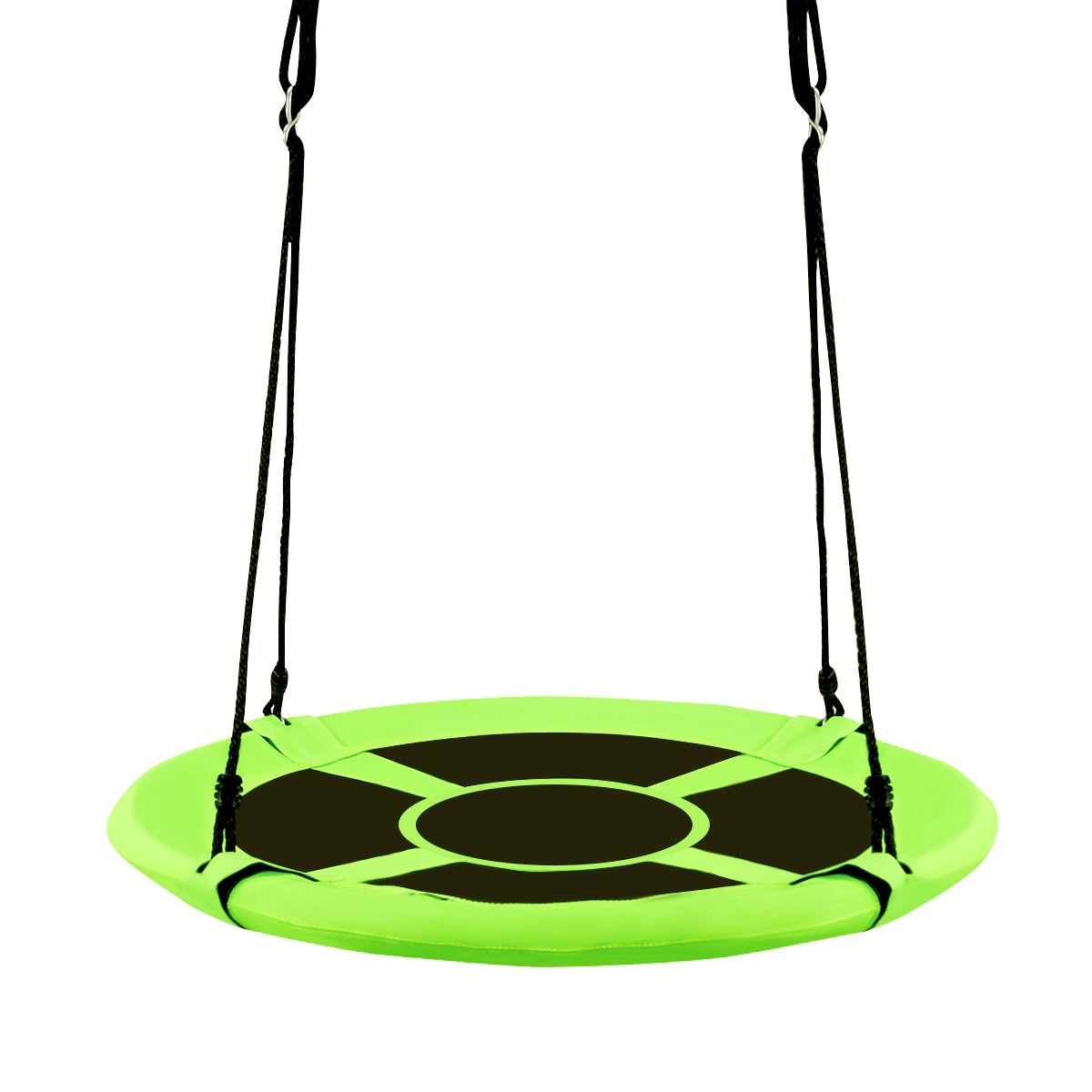 SUGIFT Kids Green Flying Saucer Tree Swing with Adjustable Ropes 40-in Dia 40-in to 63-in H 700-lb Swing Capacity